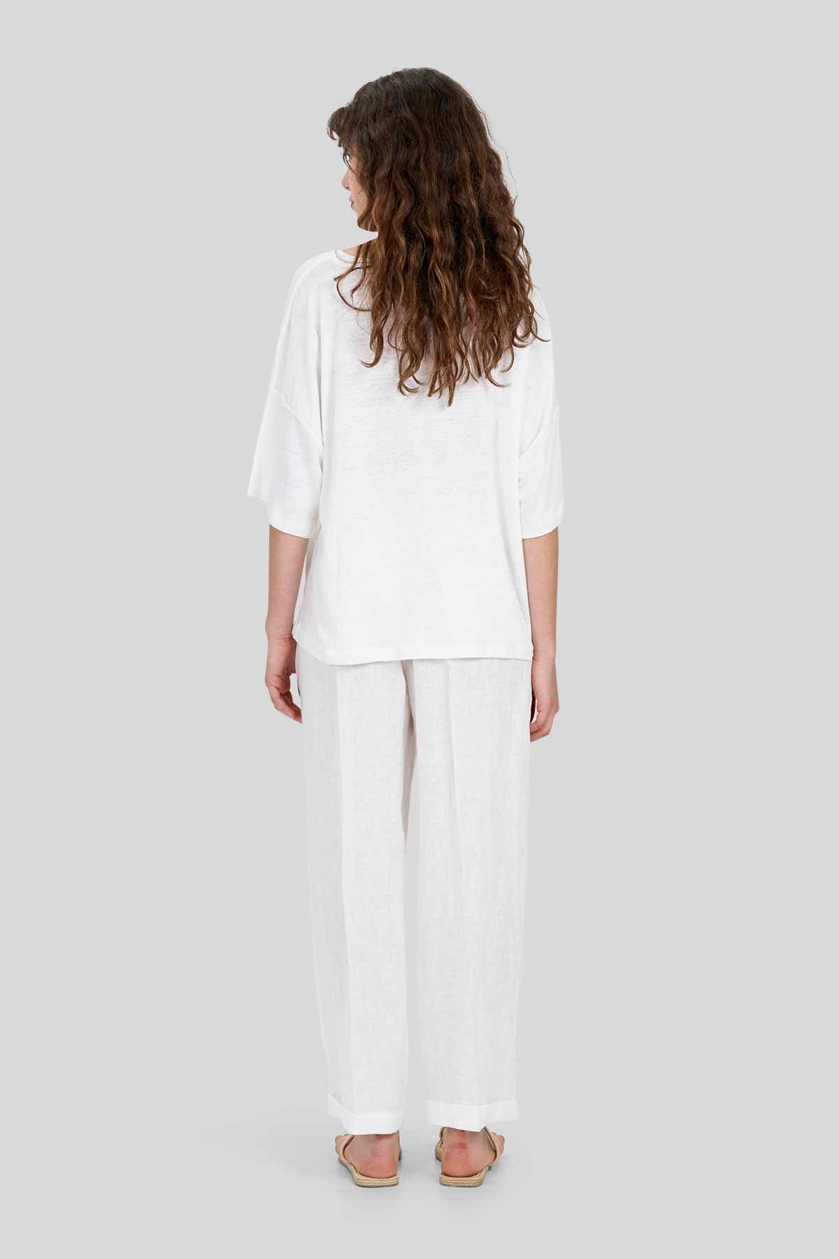 T-shirt in Jersey di Lino