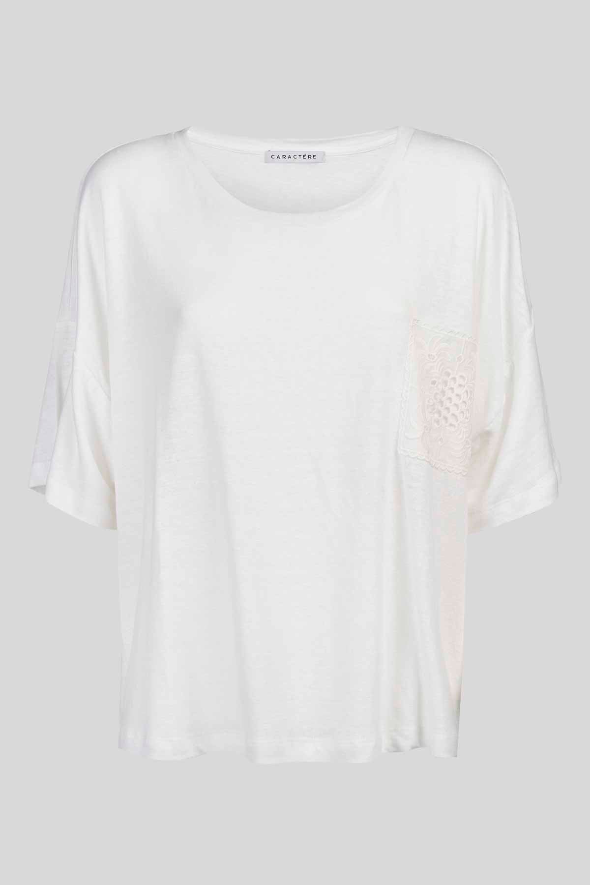 T-shirt in Jersey di Lino