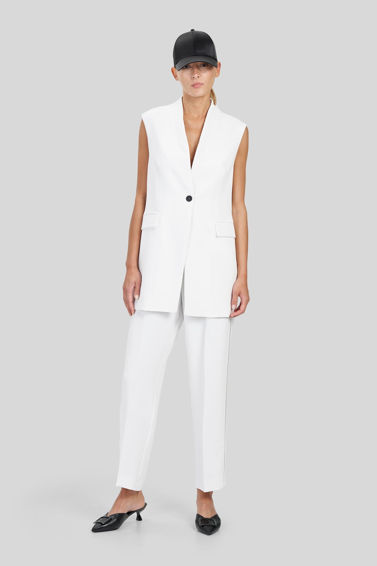 Gilet lungo in crpe