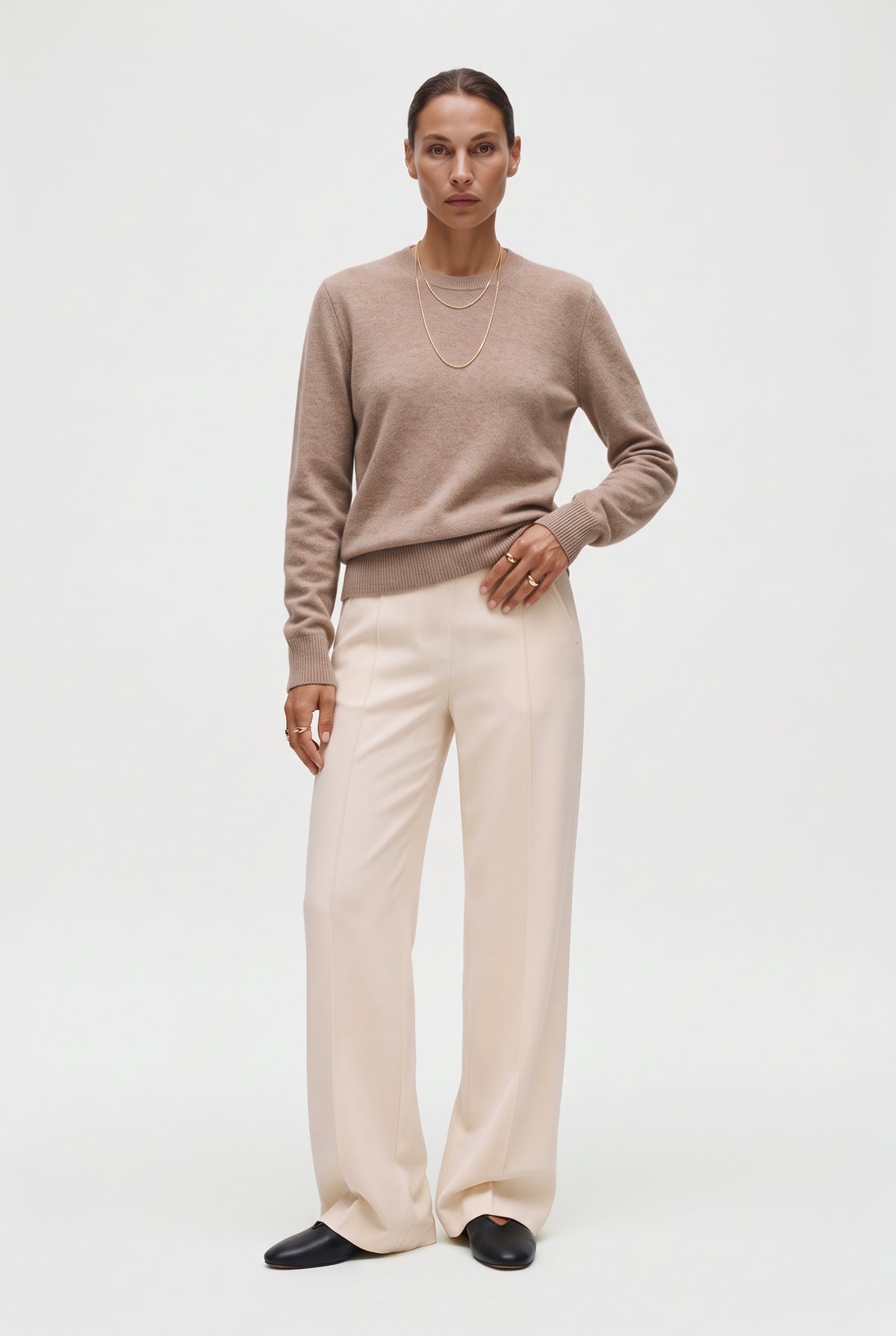 Maglia Cirocollo sottile in Cashmere