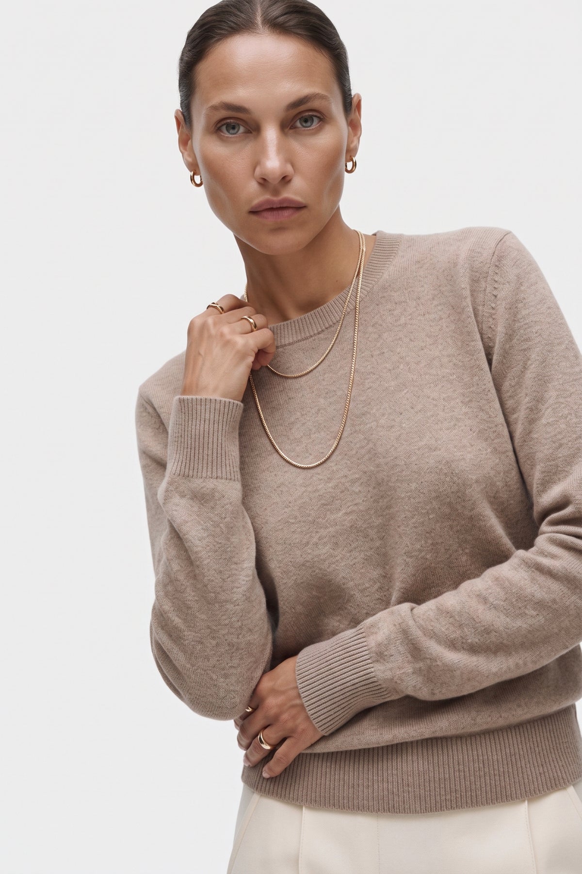 Maglia Cirocollo sottile in Cashmere