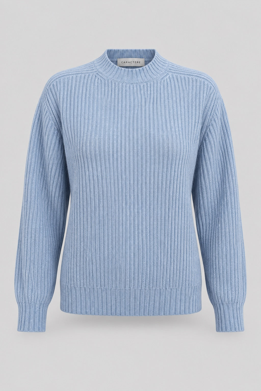 Maglia Girocollo a Costine in misto lana