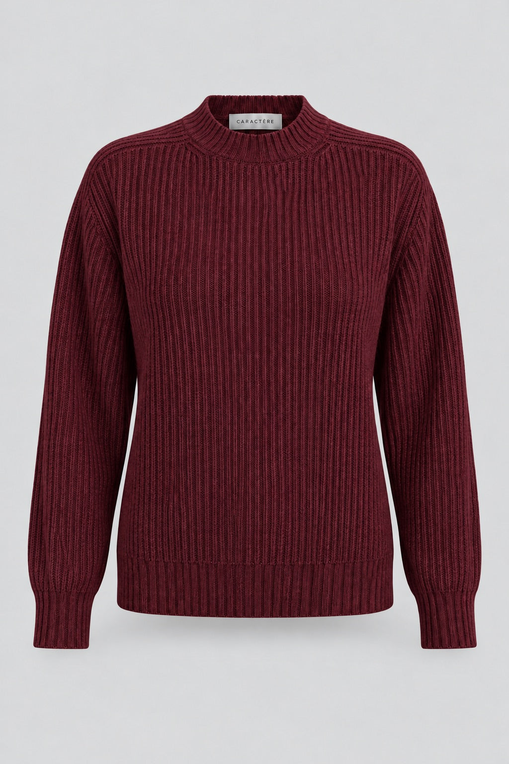 Maglia Girocollo a Costine in misto lana