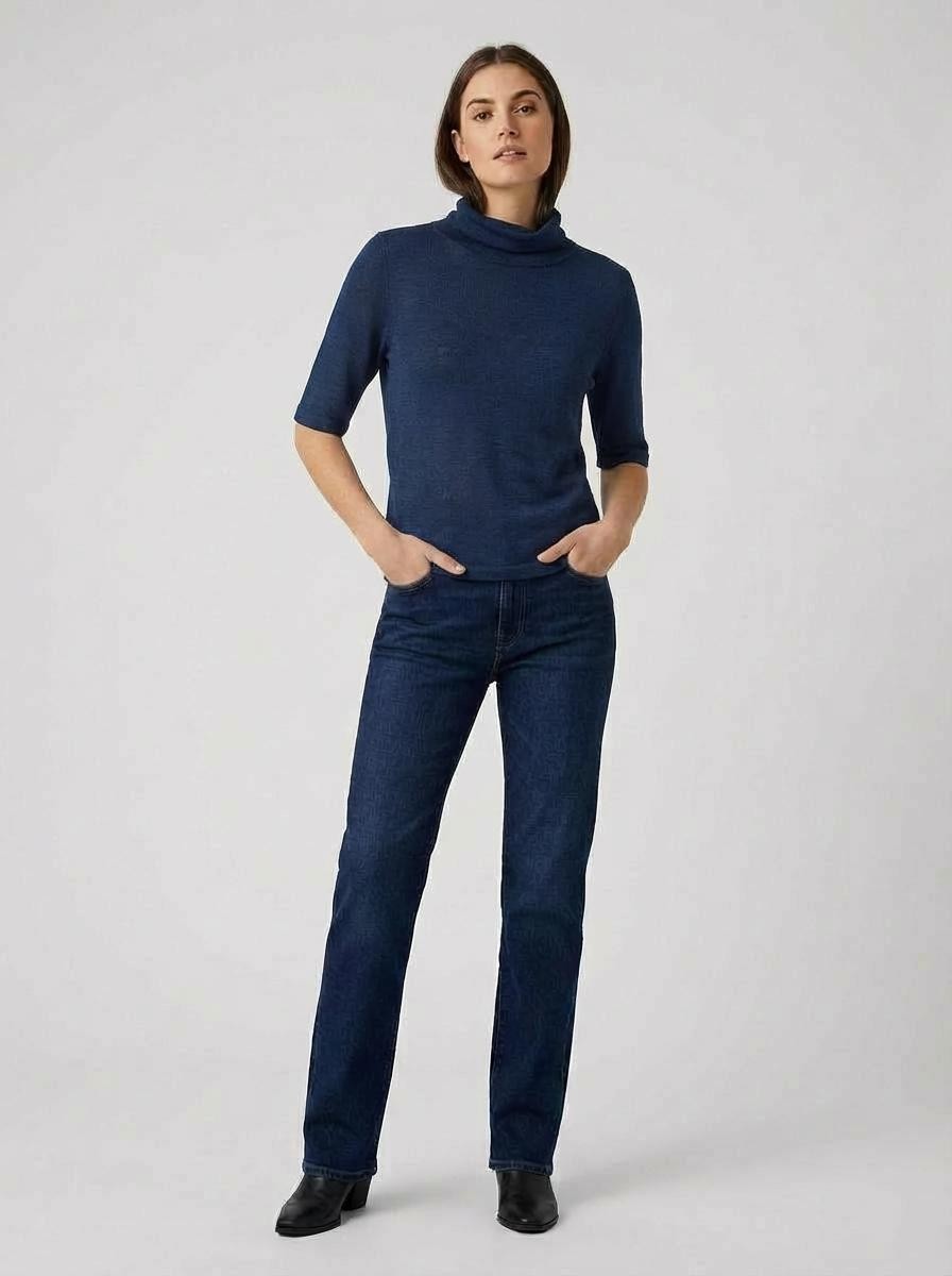 Maglia collo alto in misto lana