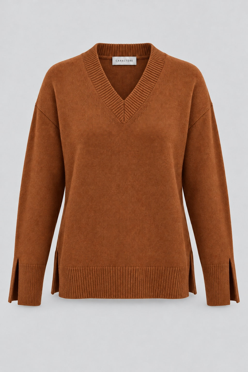 Maglia Scollo A V Over Con Spacchi in misto lana