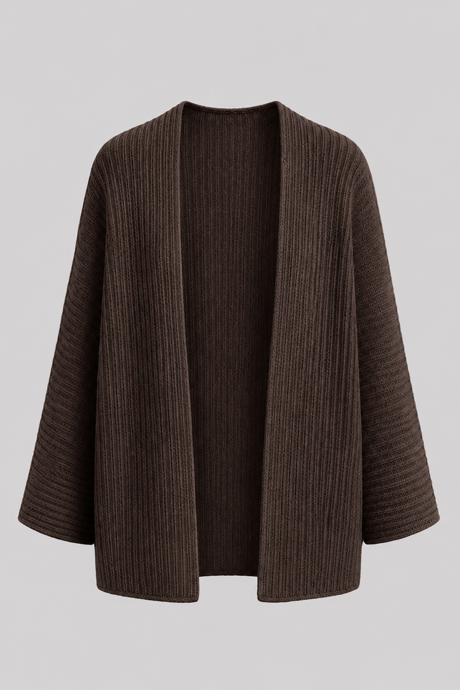 Cardigan Aperto Donna in Maglia a Coste