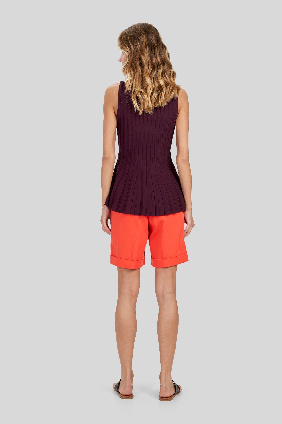 Top in maglia con scollo a V