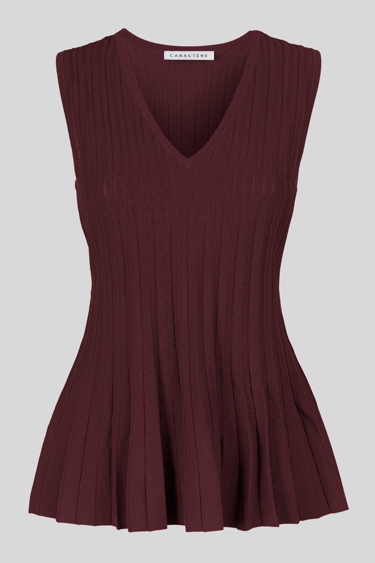 Top in maglia con scollo a V