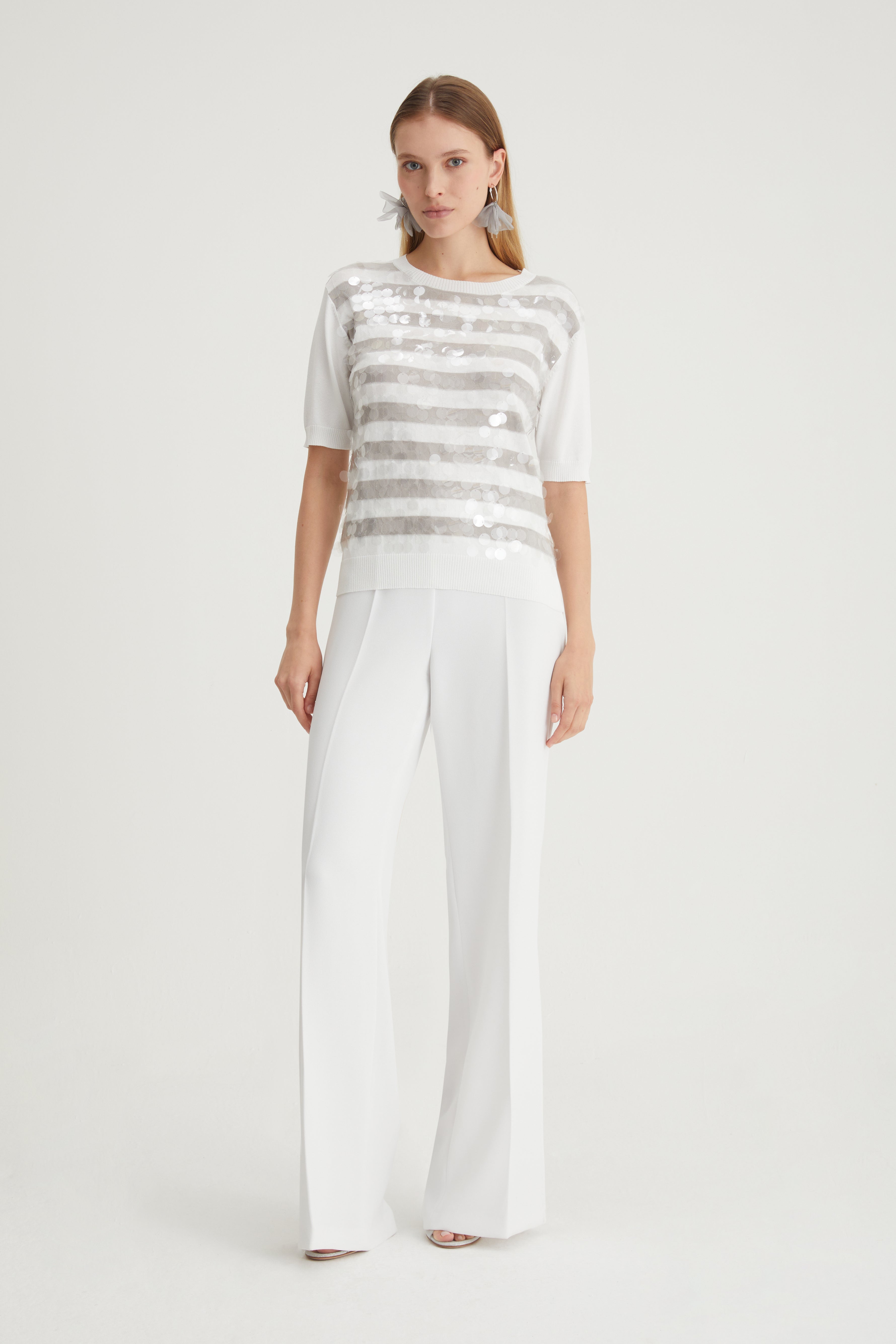 Maglia con paillettes