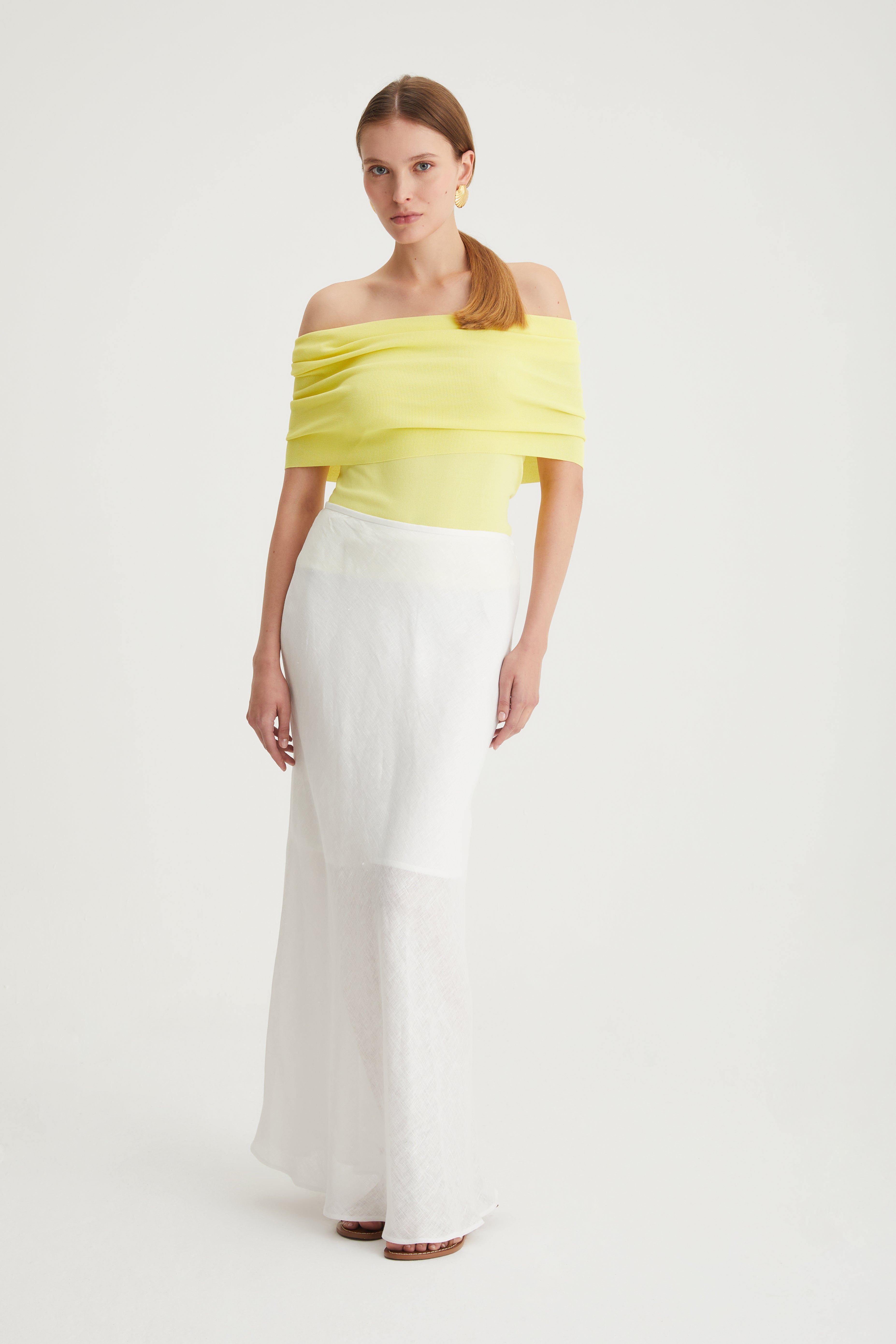 Maglia scollo a barca in viscosa