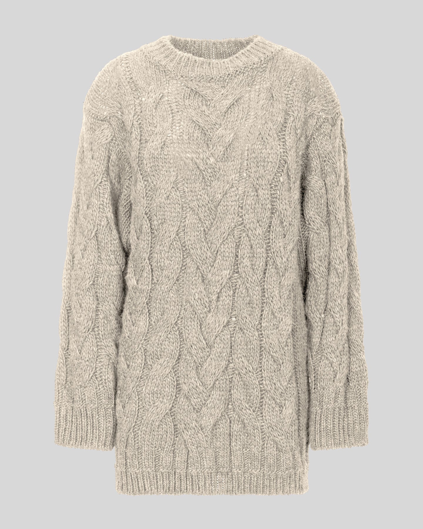 Maglia con punto treccia