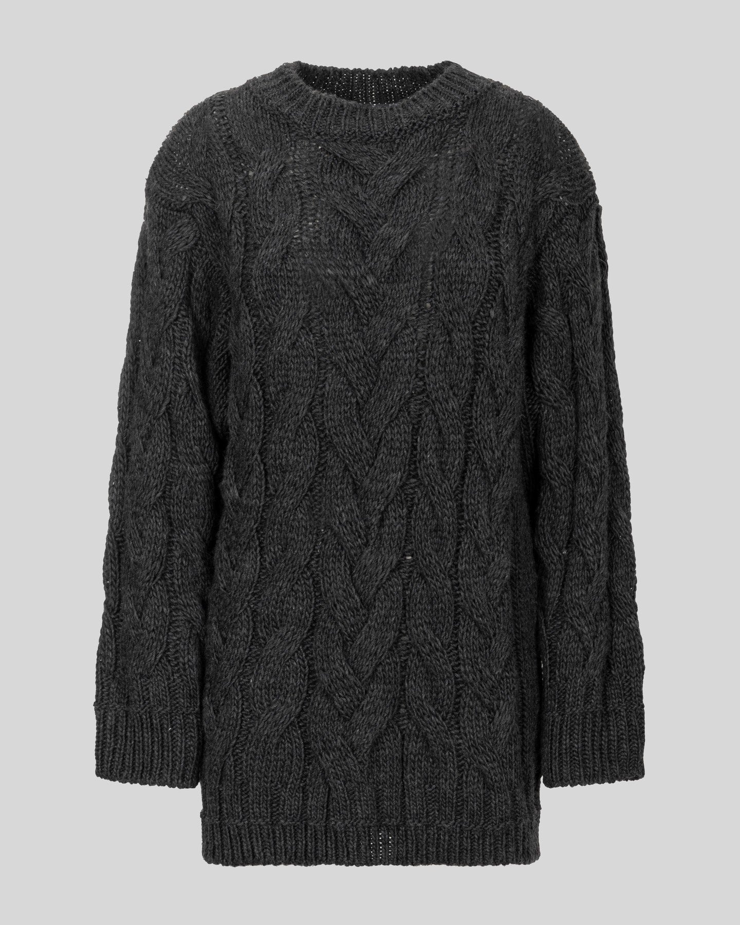 Maglia con punto treccia