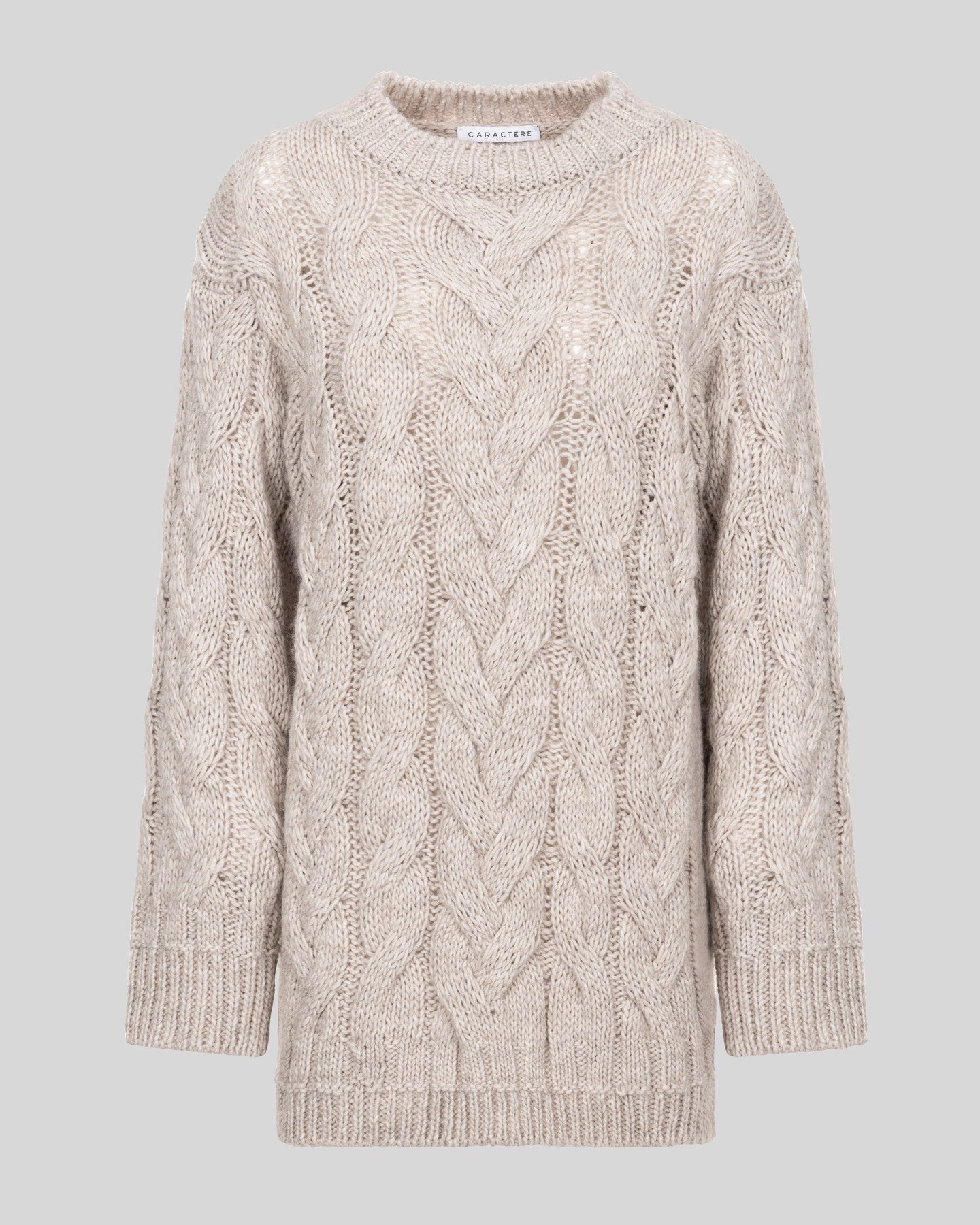 Maglia con punto treccia