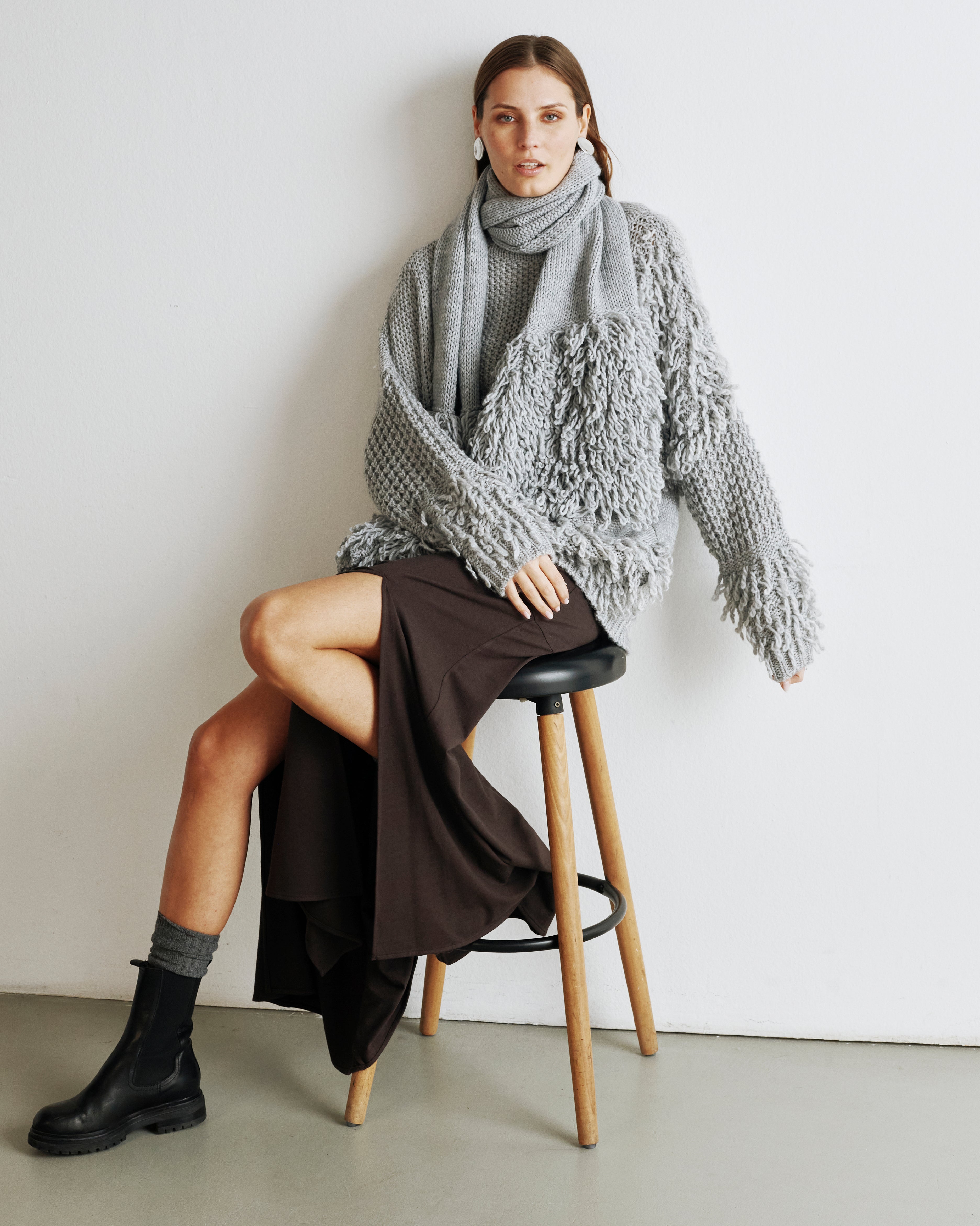 Maglione over in misto lana