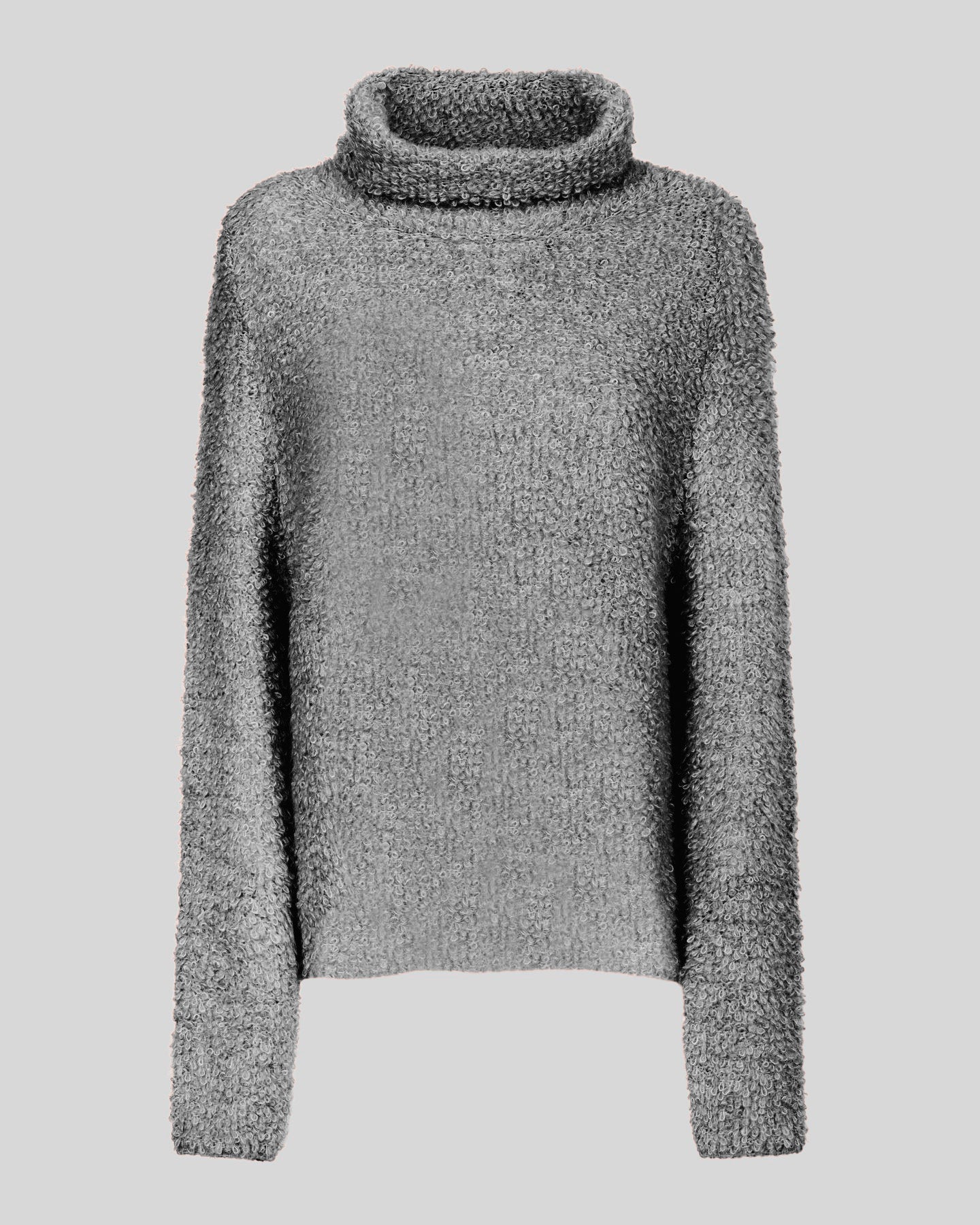 Maglia bouclé a collo alto