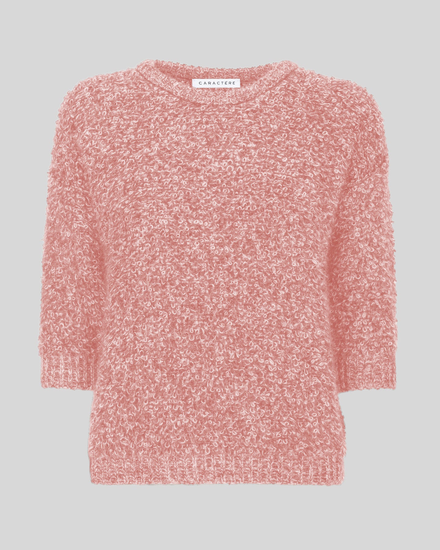 Maglione bouclè a mezza manica