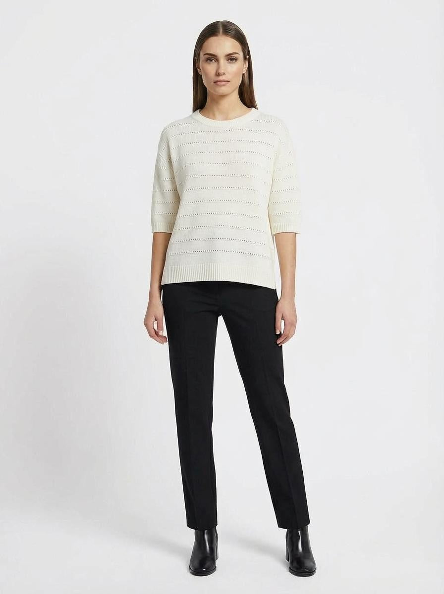 Maglia ricamata in misto lana