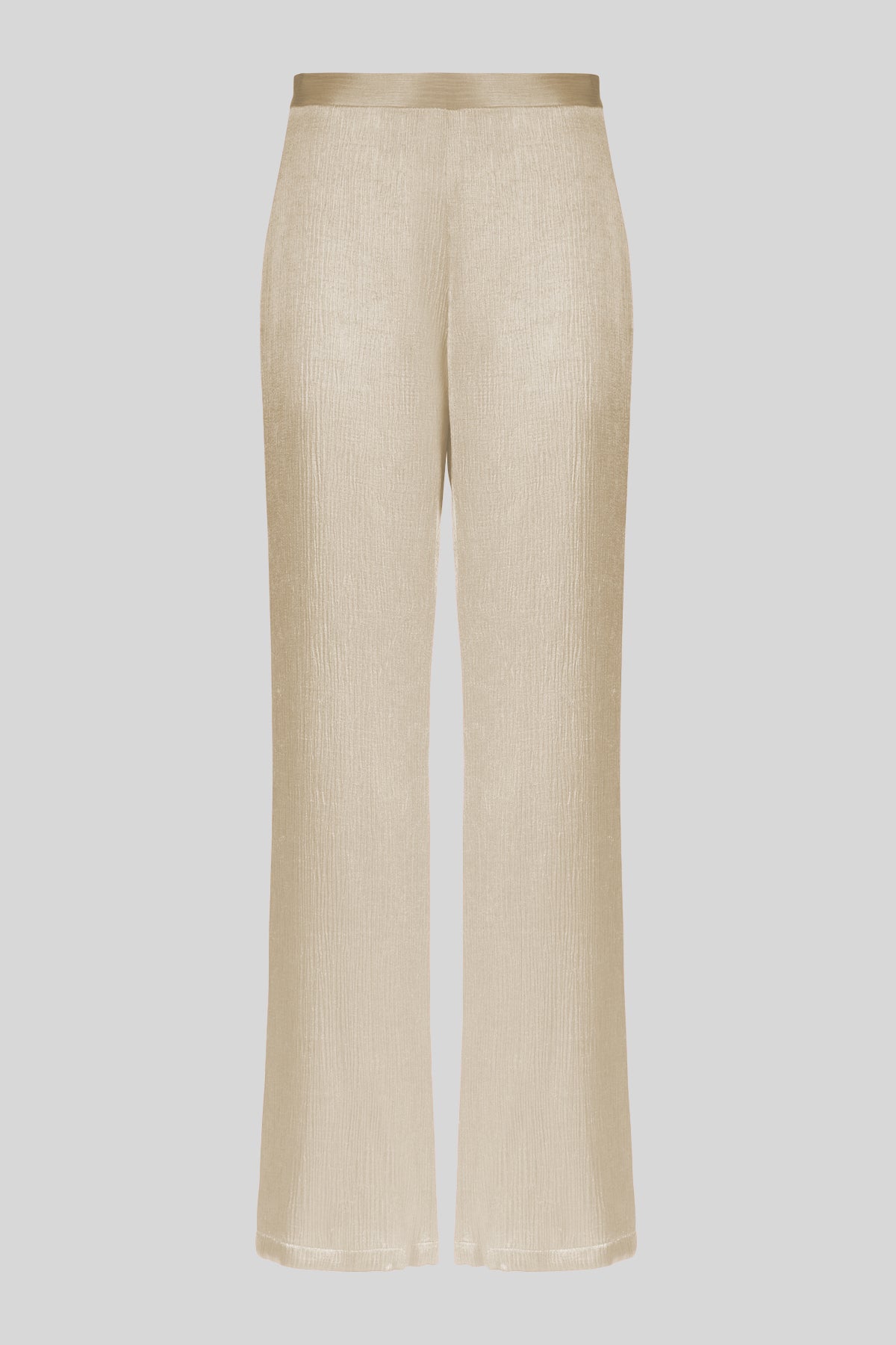Pantaloni in raso fluido effetto corteccia
