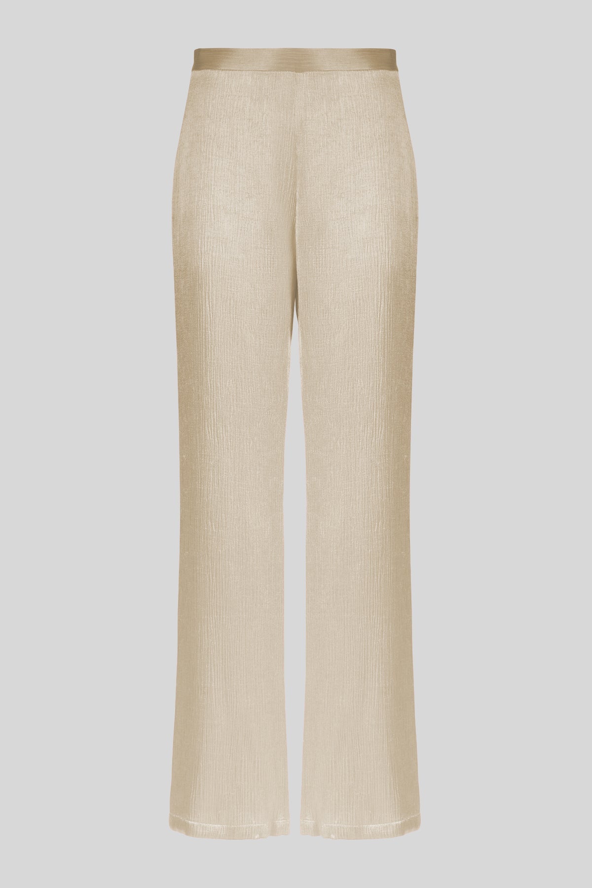 Pantaloni in raso fluido effetto corteccia