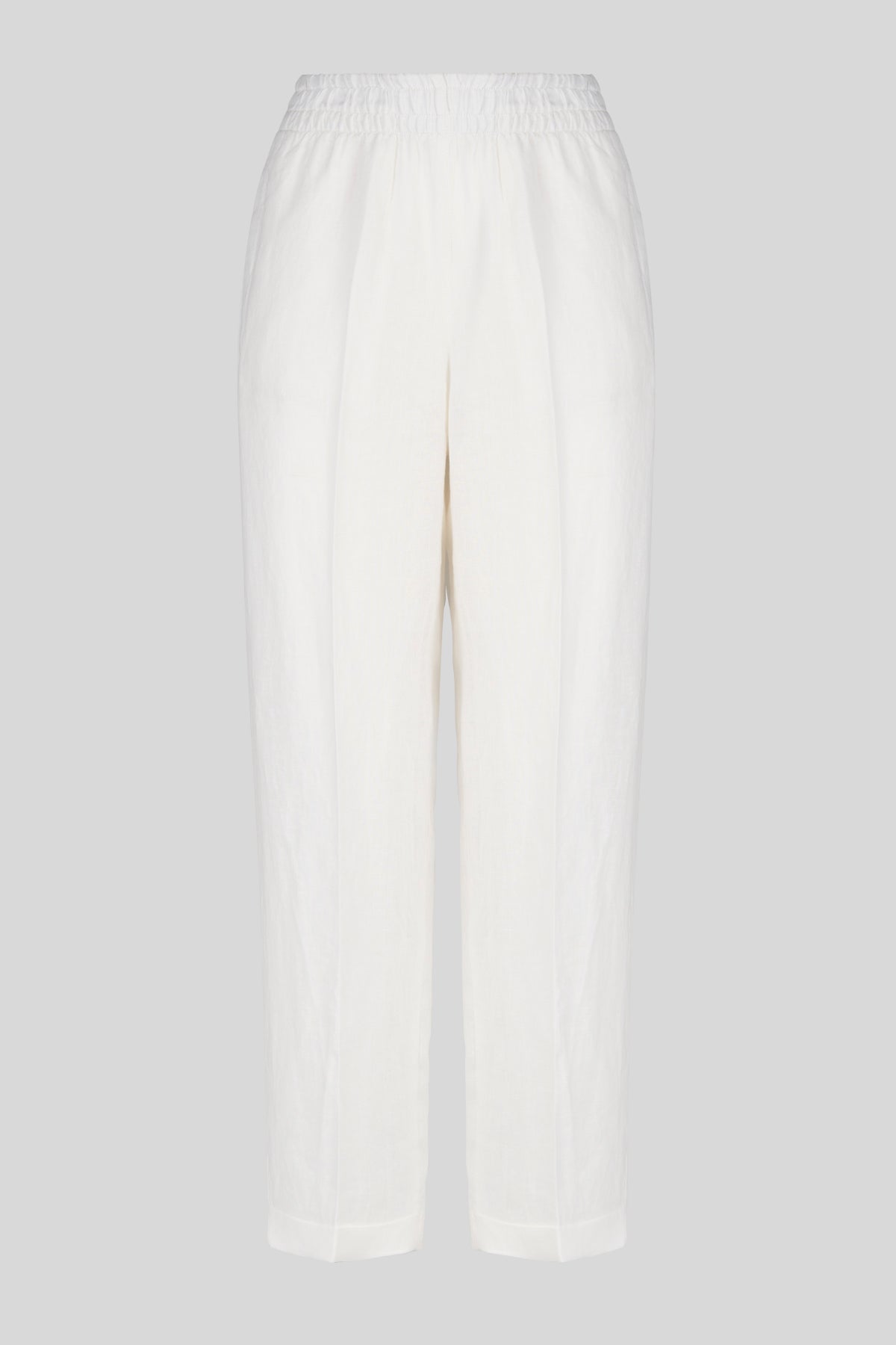 Pantaloni in lino con vita elastica