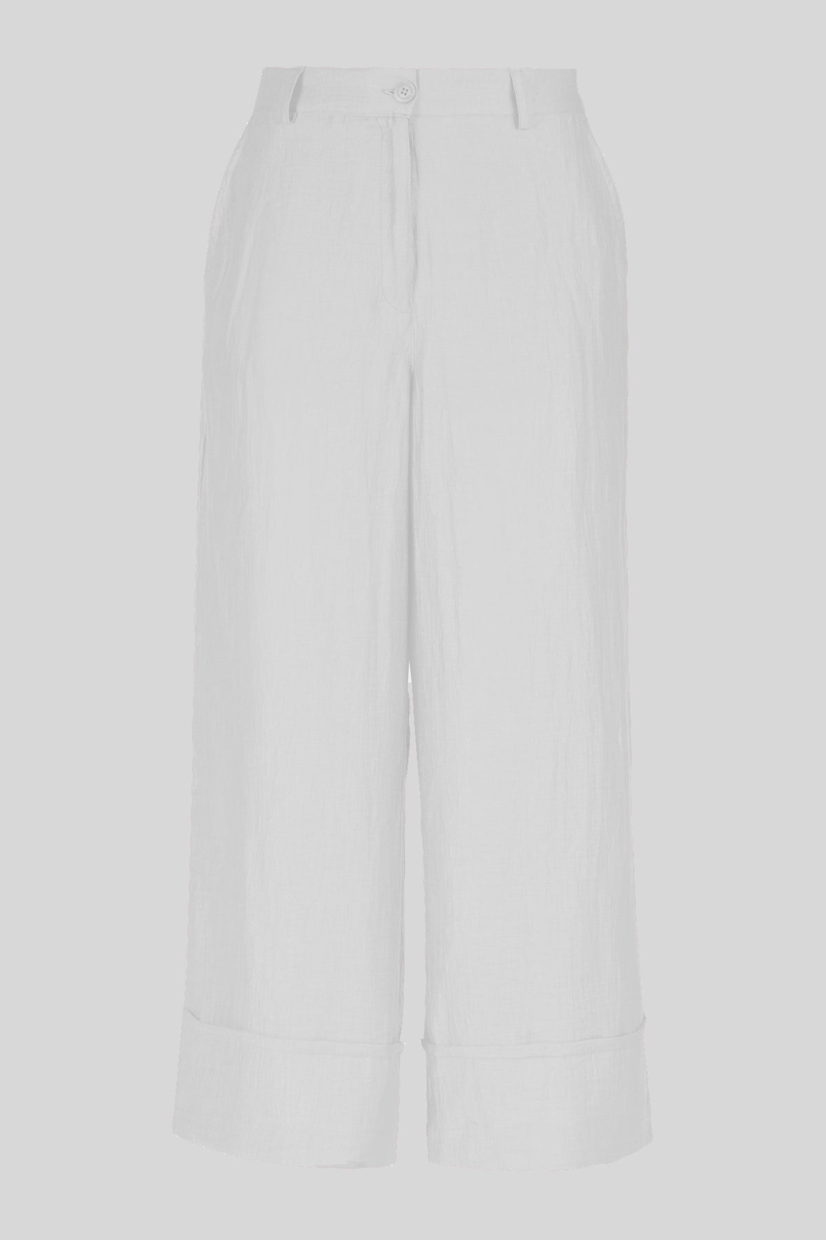 Pantaloni in misto lino effetto stropicciato