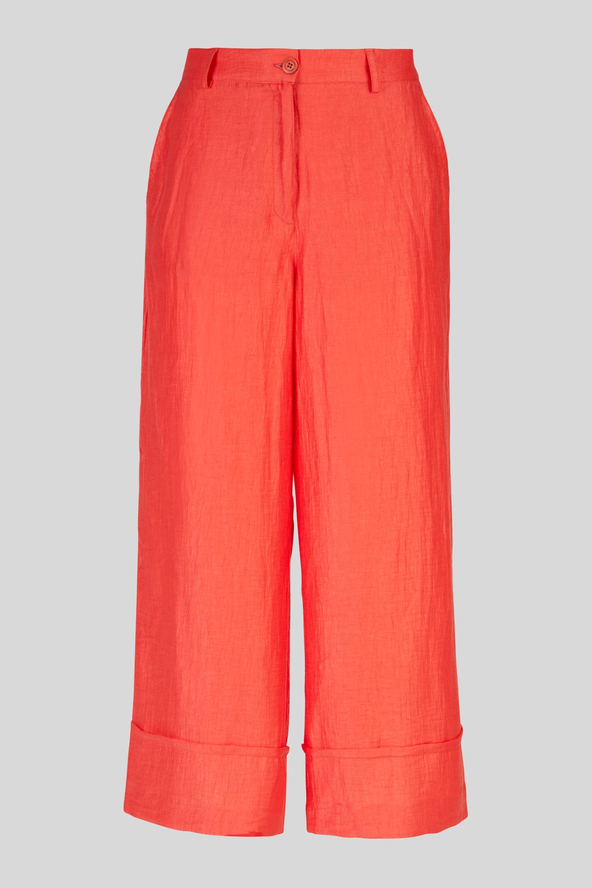 Pantaloni in misto lino effetto stropicciato