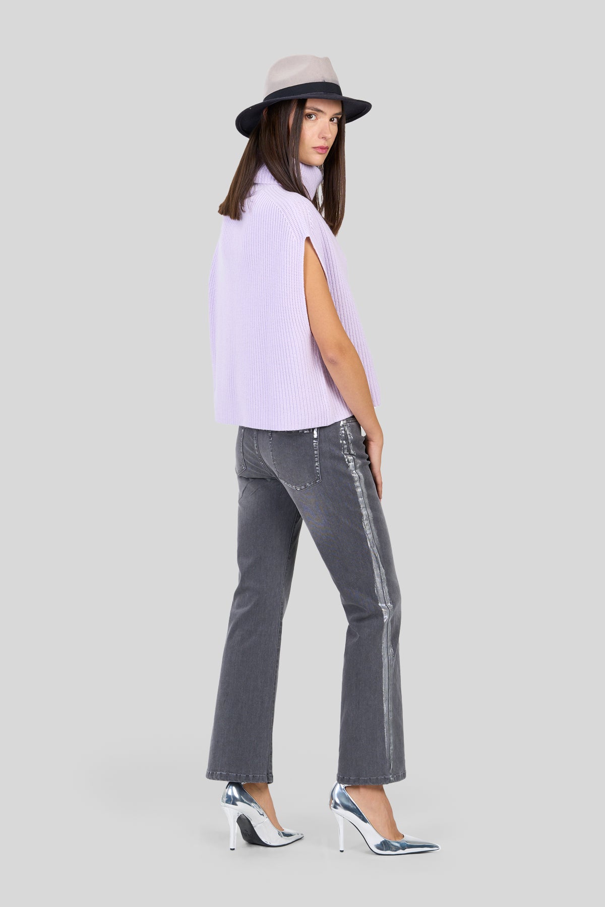 Jeans trumpet effetto spalmato