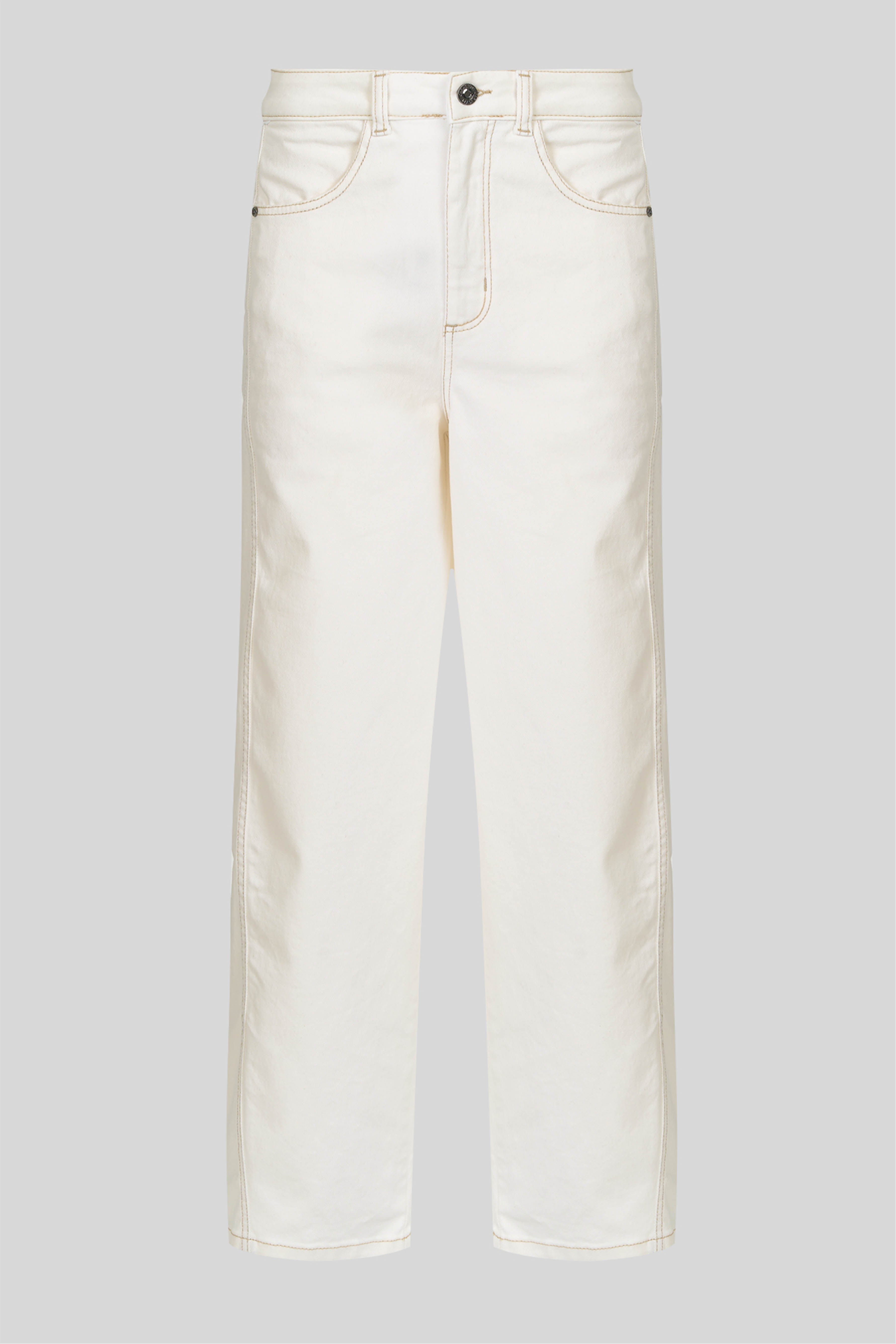 Jeans barrel leg in denim di cotone