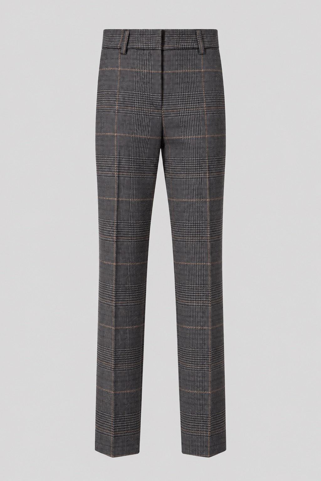 Tailleur in tela stretch fantasia blazer doppiopetto collo a lancia e pantalone a sigaretta - Caractère