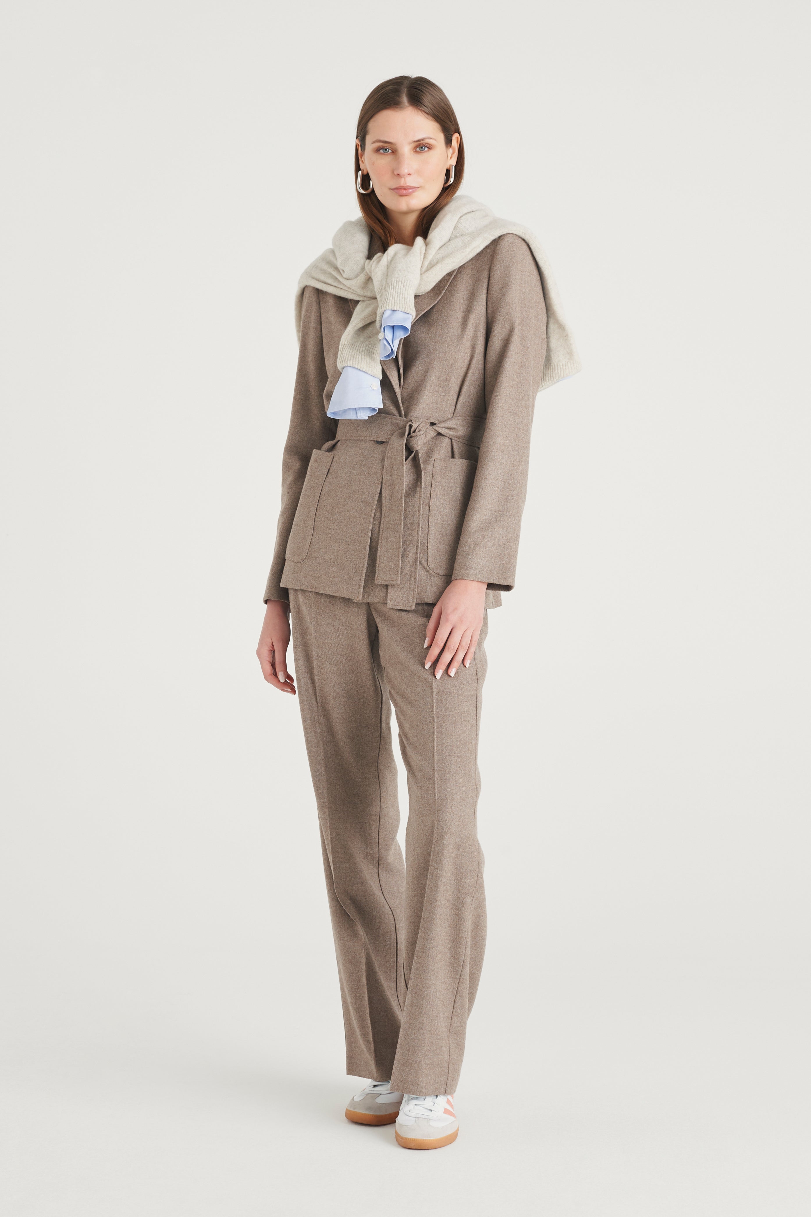 Pantalone dritto in flanella