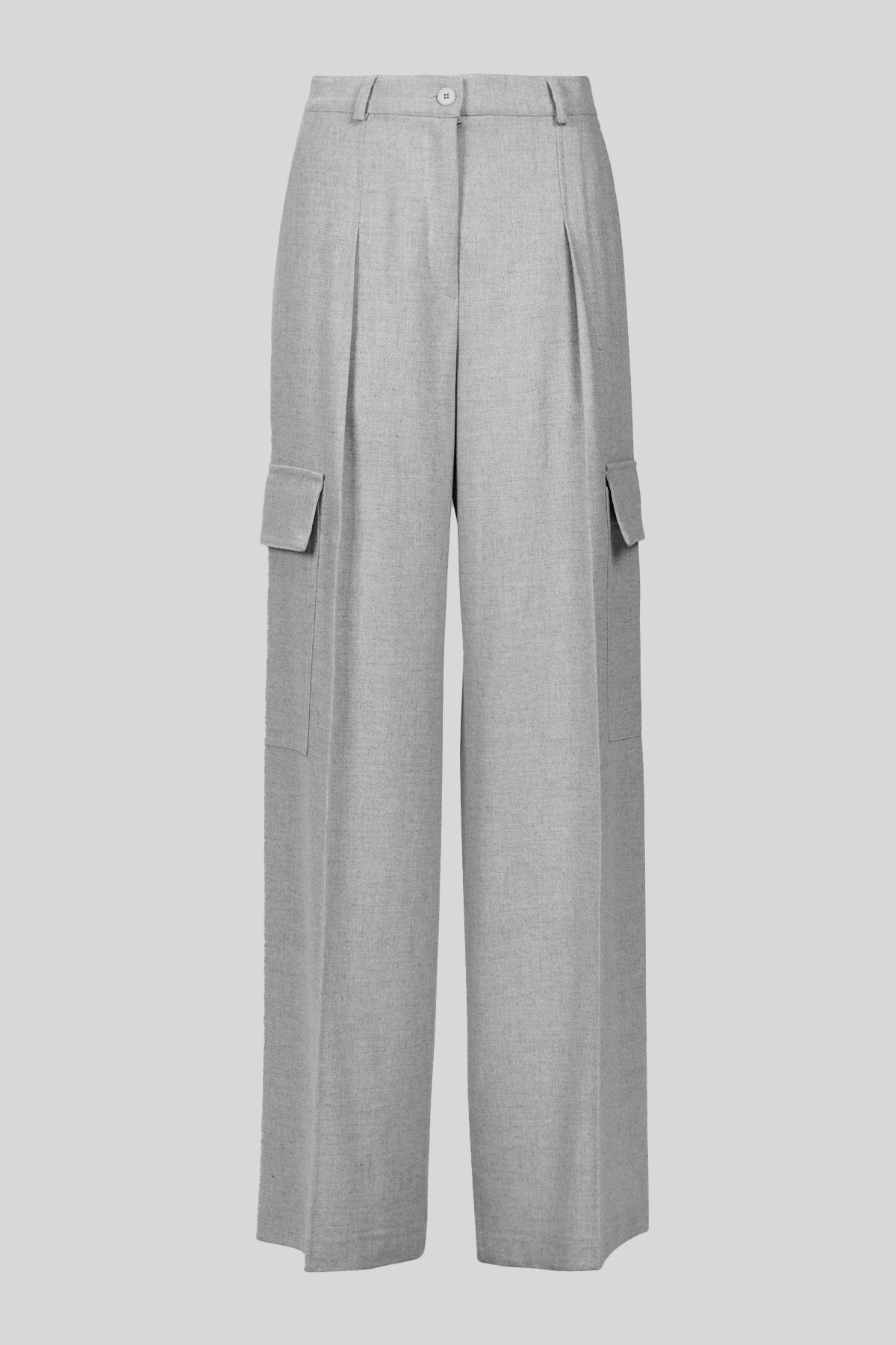 Pantalone ampio in flanella fluida