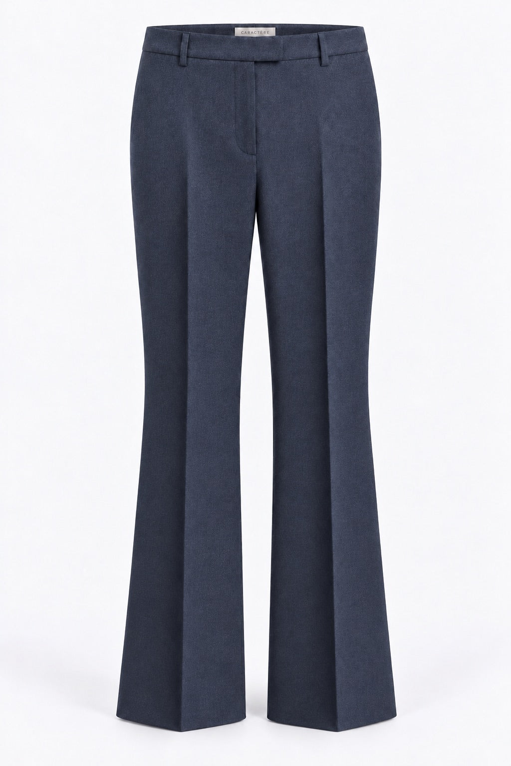Pantalone Flare in Tela Stretch Effetto Denim