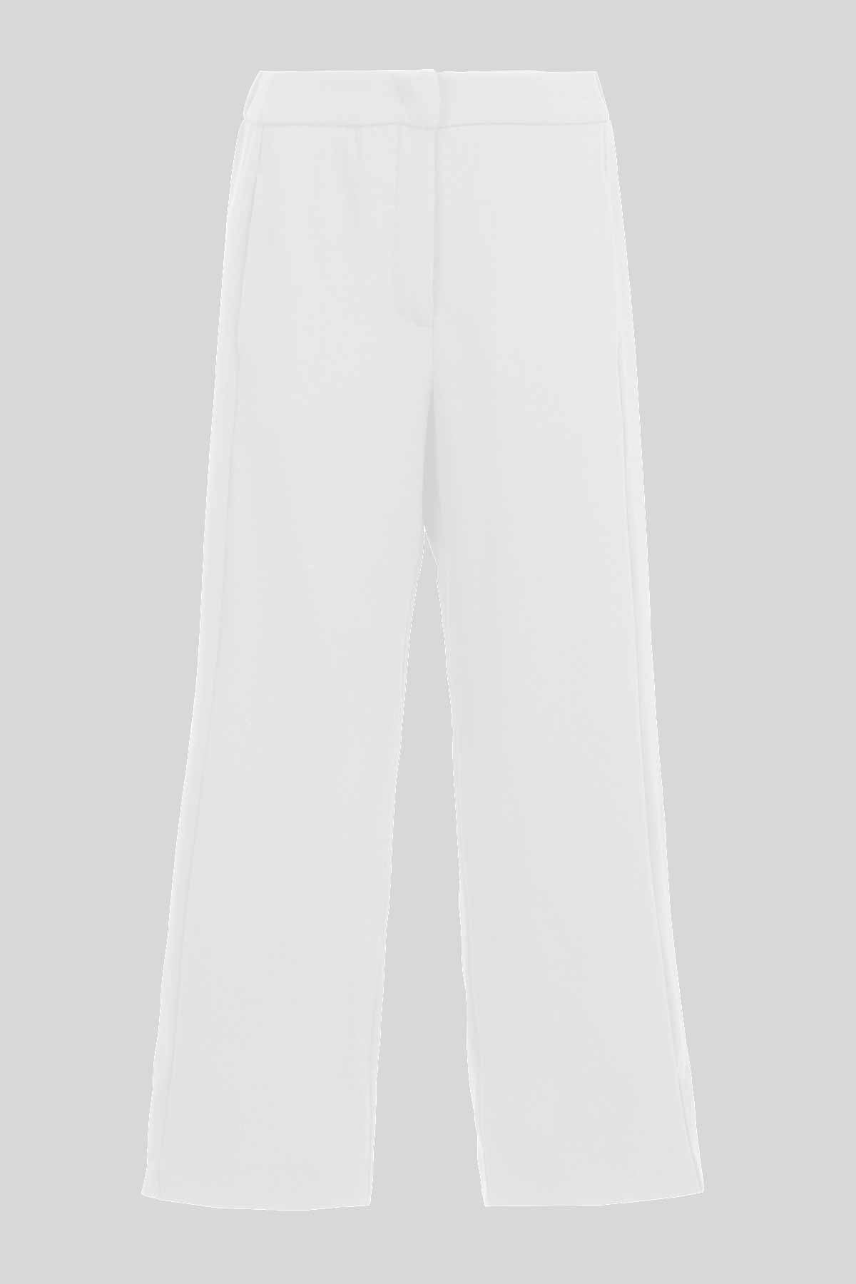 Pantaloni Corpped in Crepe con Linea Ampia