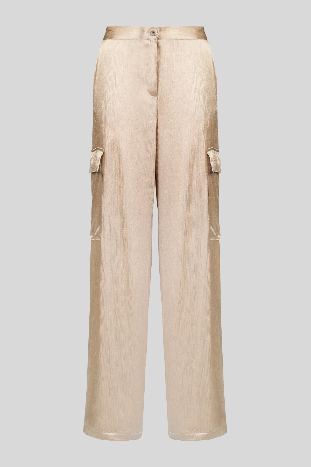 Pantaloni in raso fluido effetto corteccia