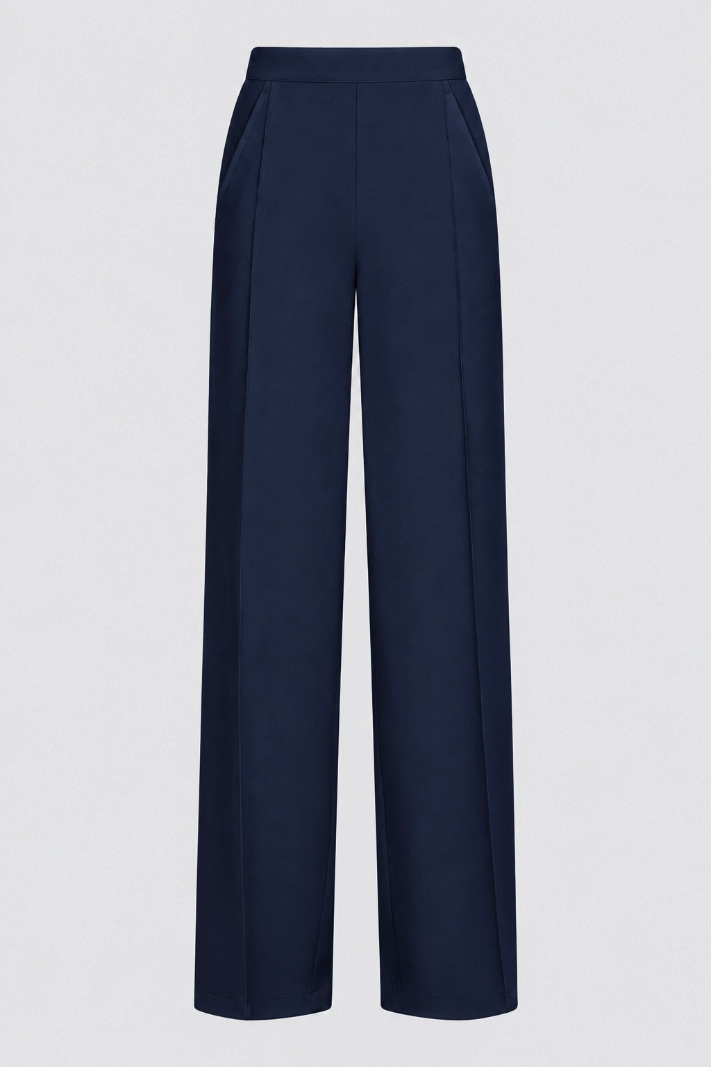 Tailleur in crepe giacca monopetto e pantalone palazzo