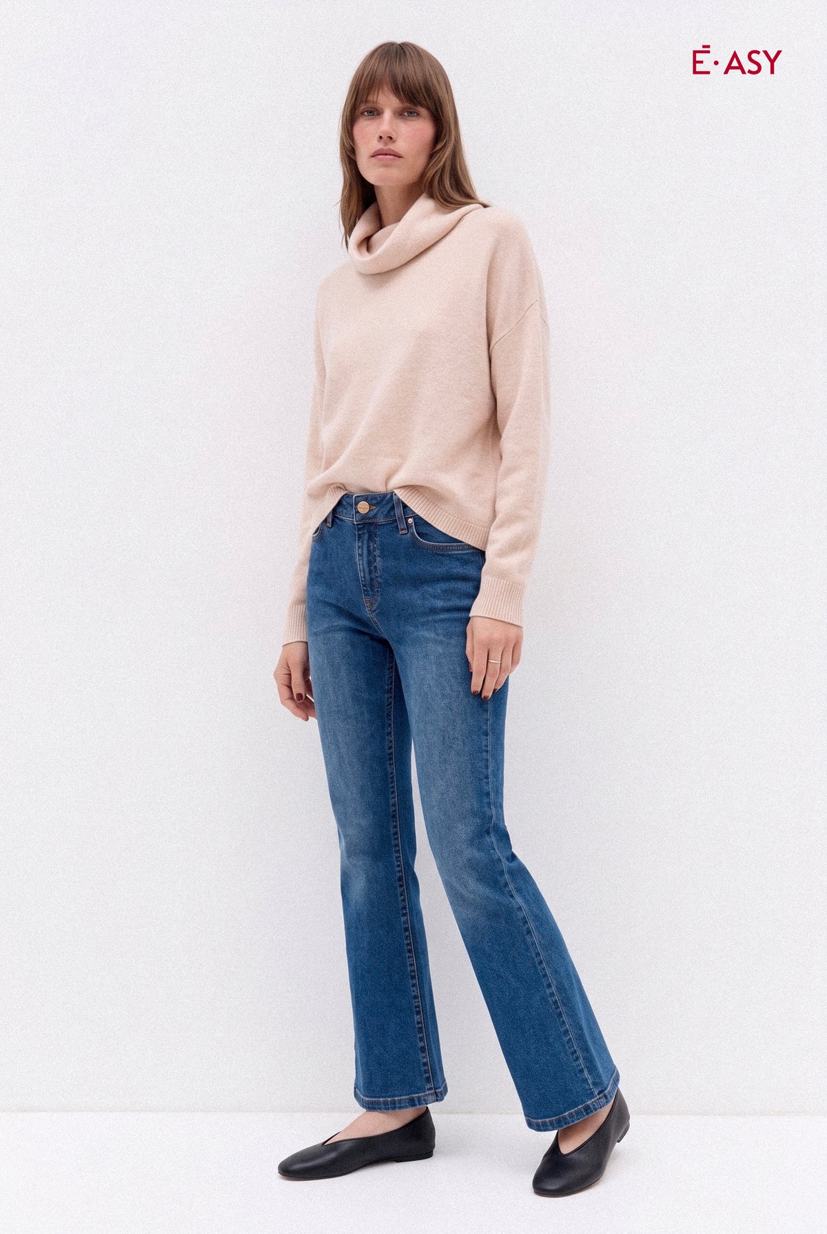 Pantalone a Trombetta in Denim