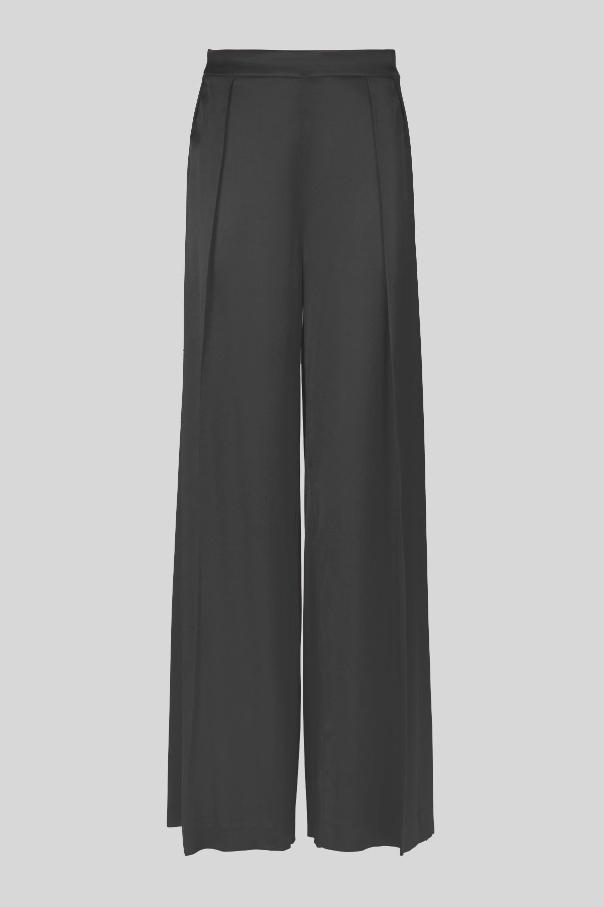 Pantaloni palazzo in raso stretch