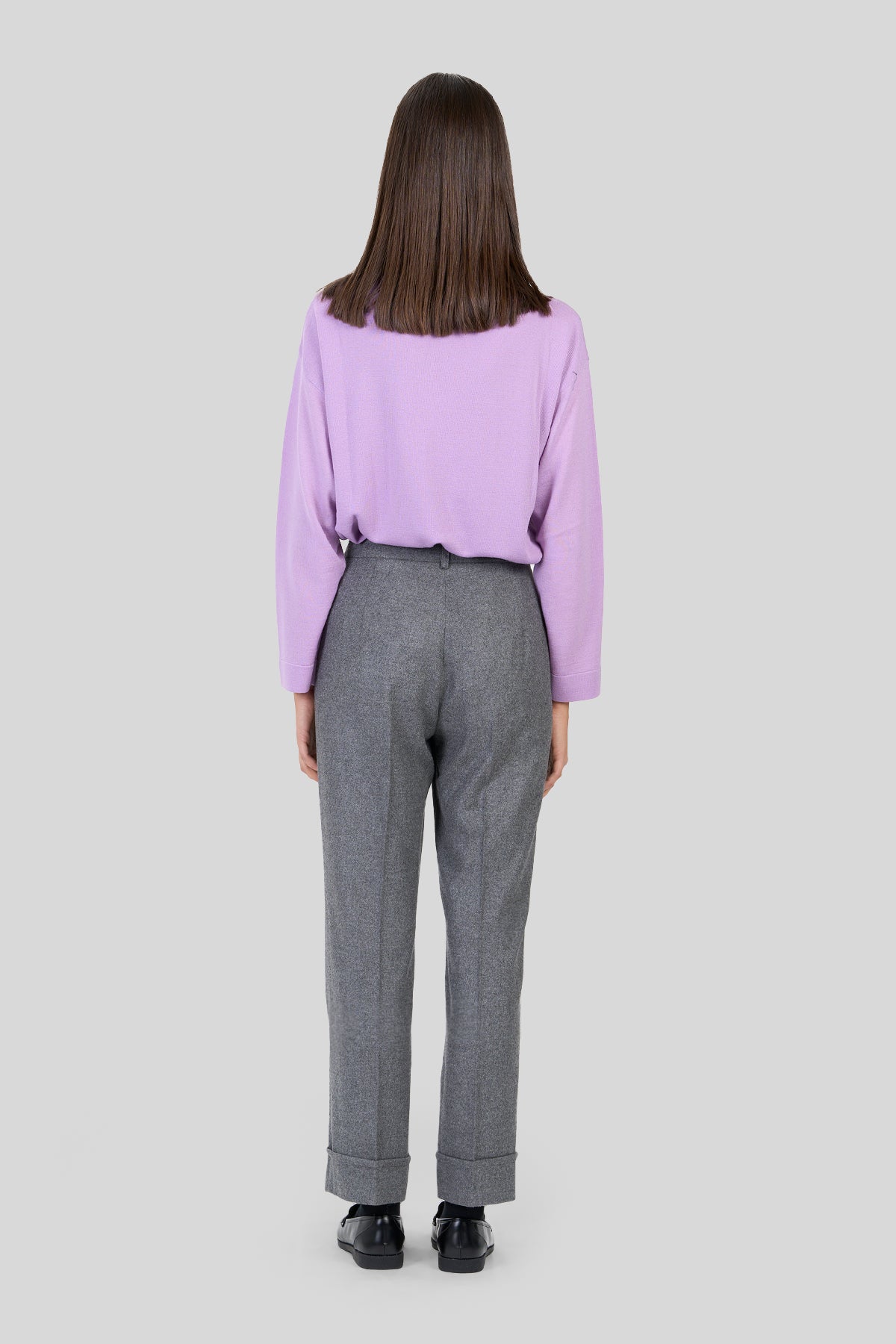 Pantalone in flanella fluida