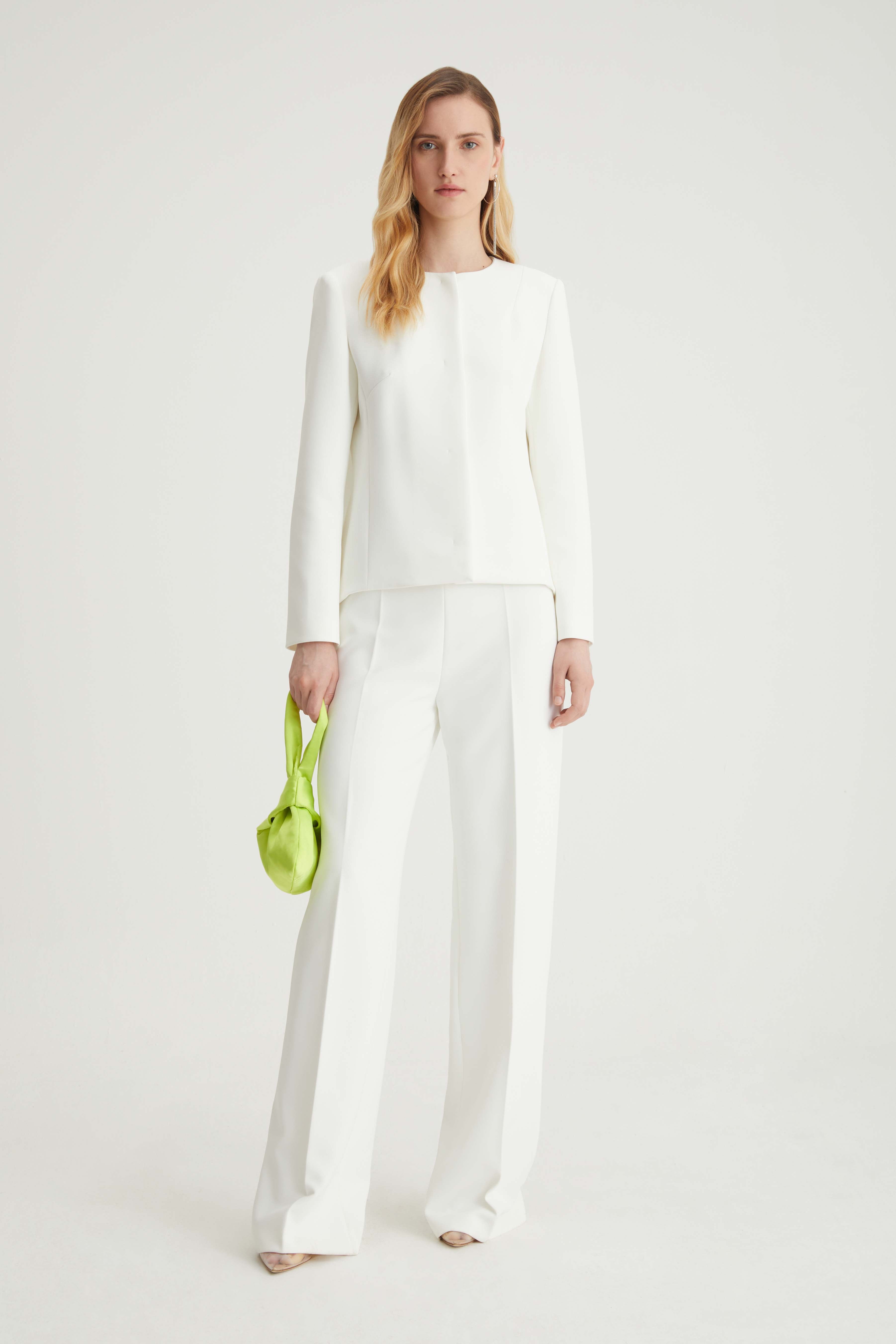 Straight leg trousers