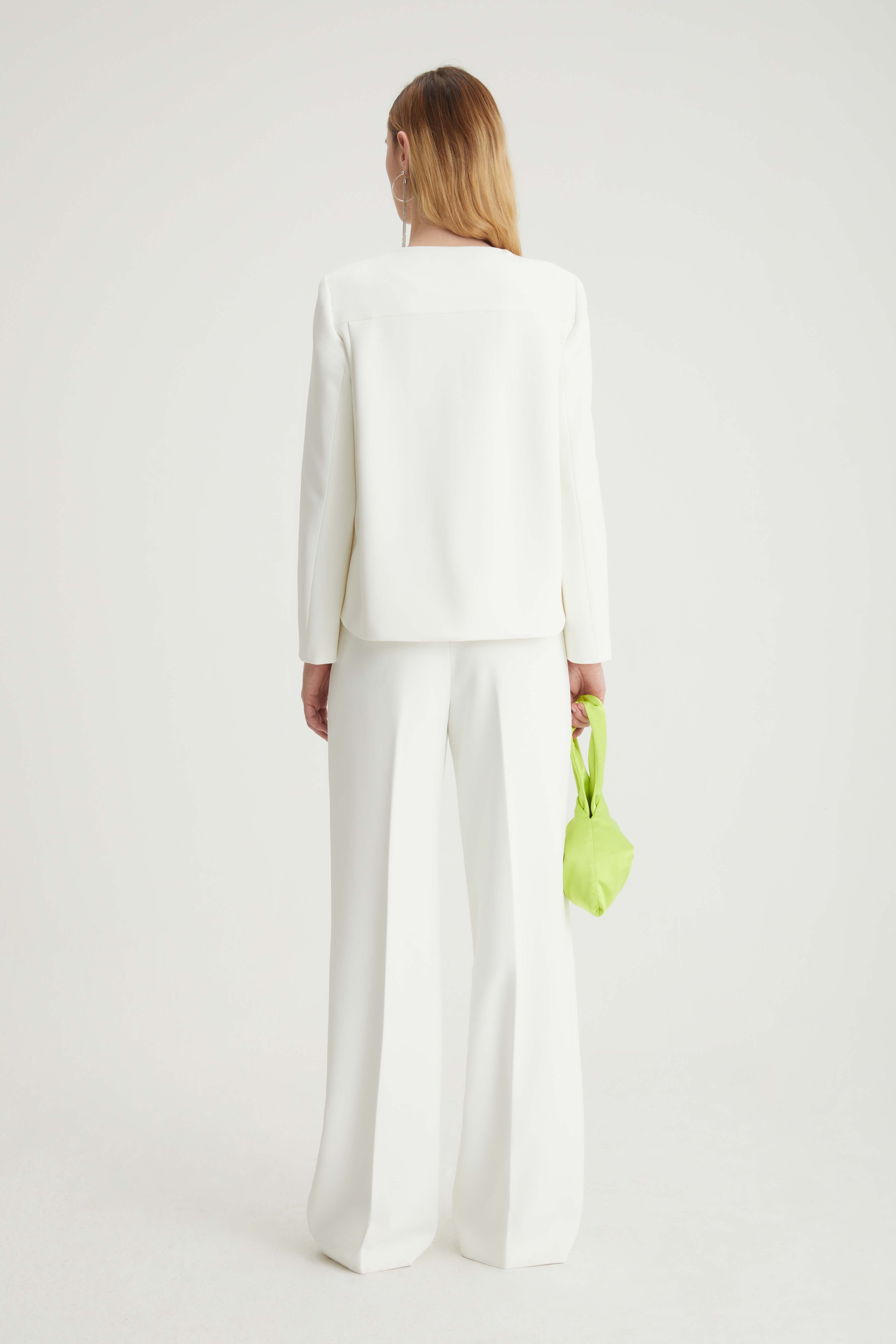 Straight leg trousers