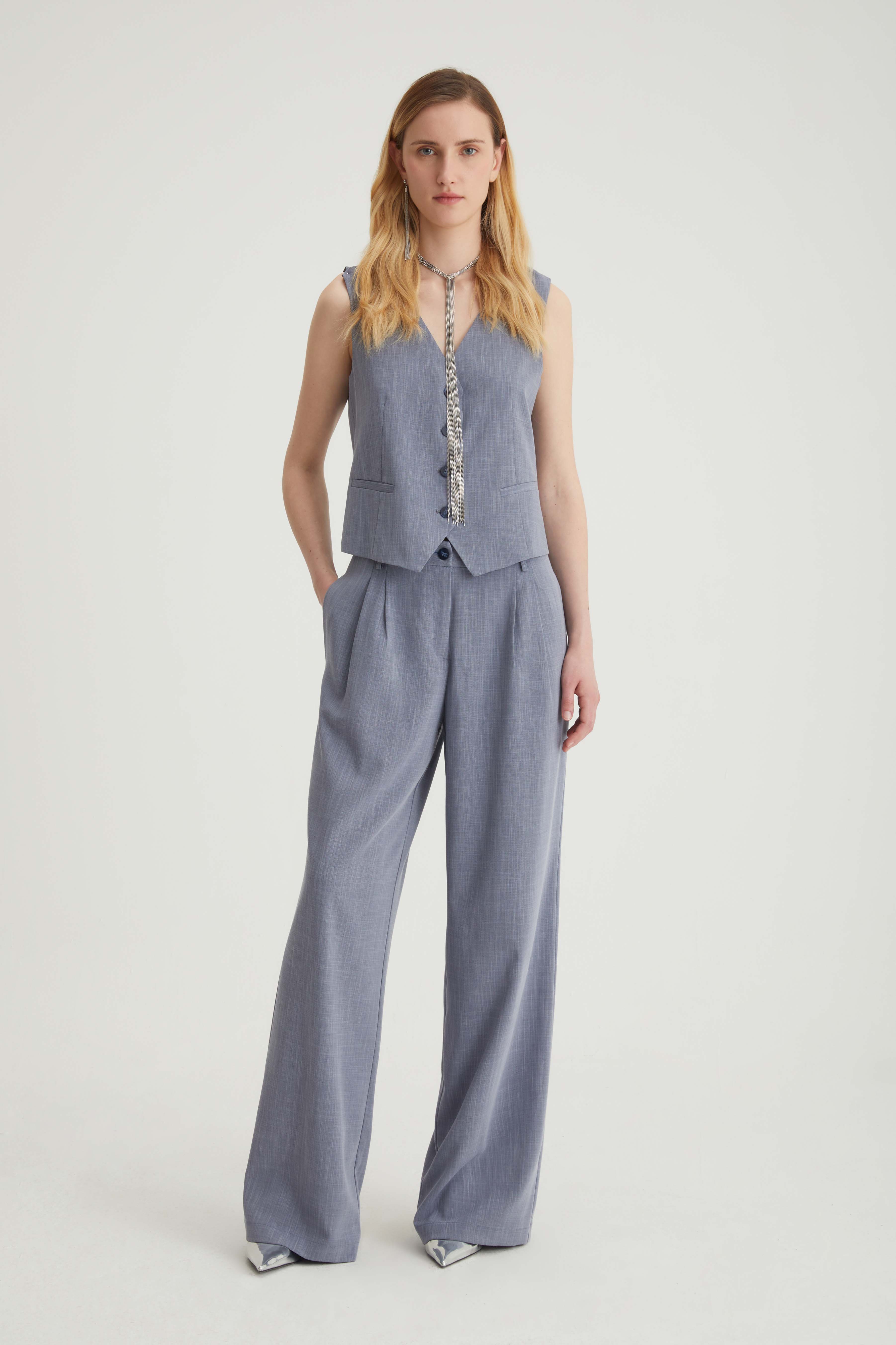 Pantalone effetto denim