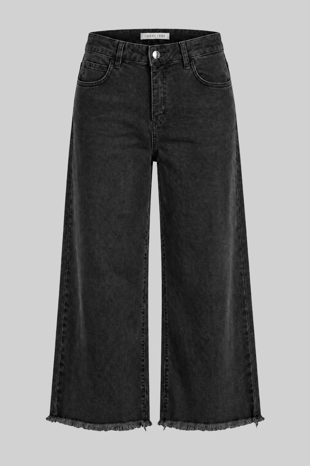 Jeans Cropped a Gamba Ampia in Denim