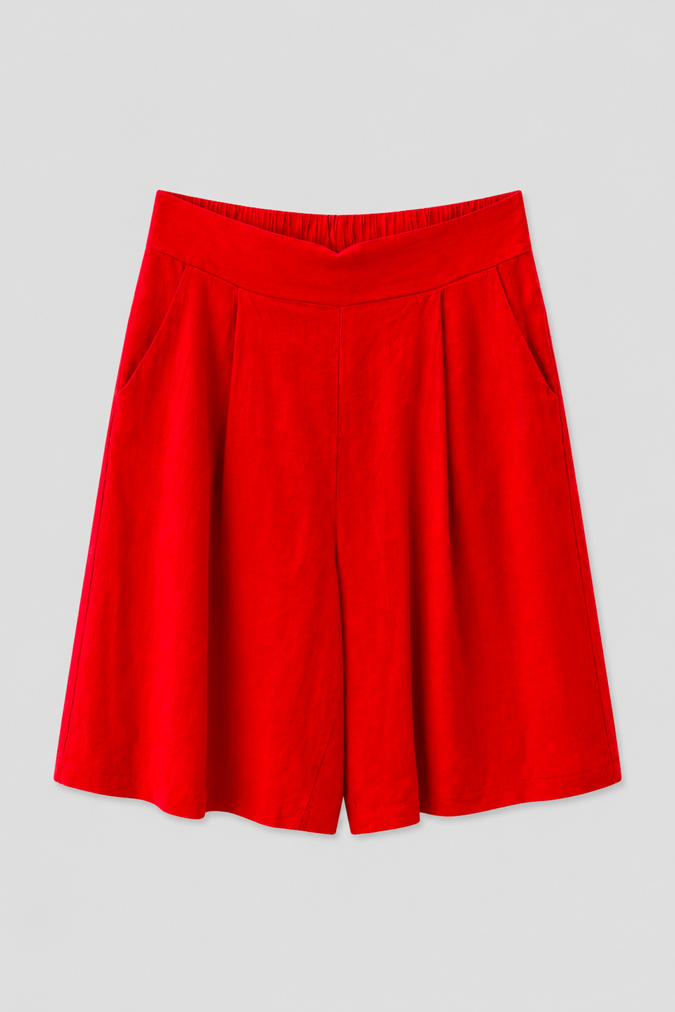 Short Culotte in Lino con Vita Elasticizzata