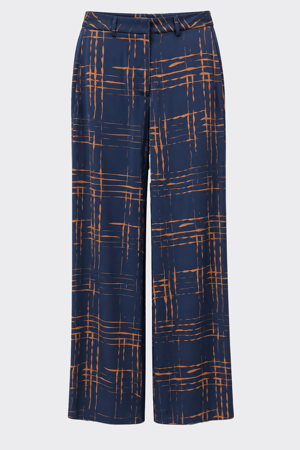 Pantalone A Palazzo In Twill Stampato