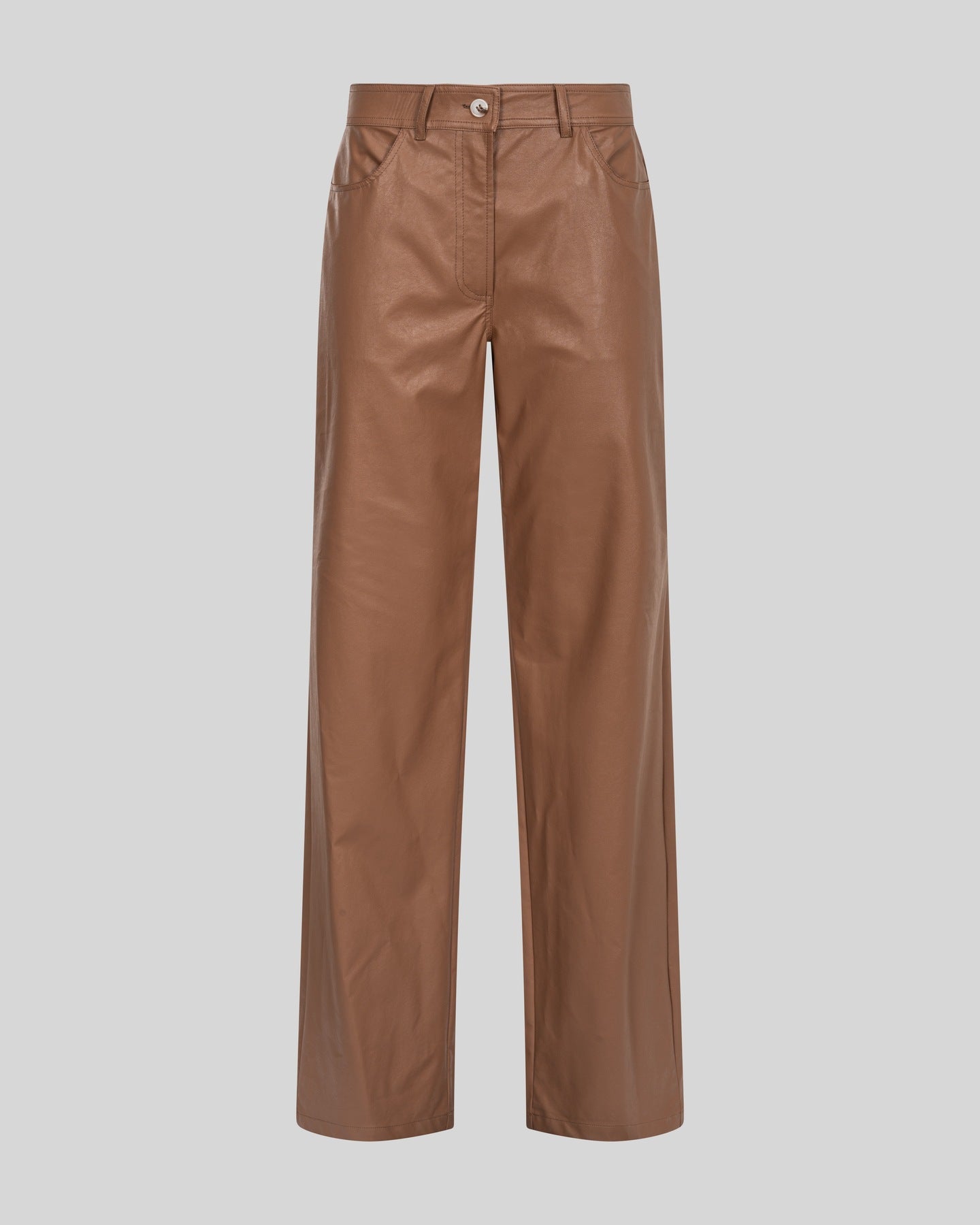 Pantaloni Donna in Simil Pelle Eleganti Linea Dritta