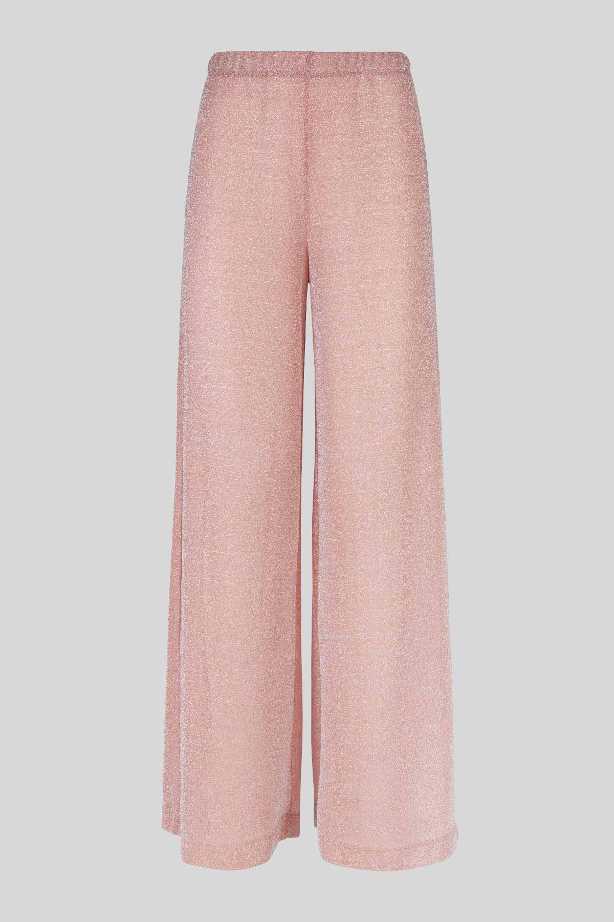 Pantaloni in jersey lurex semitrasparente
