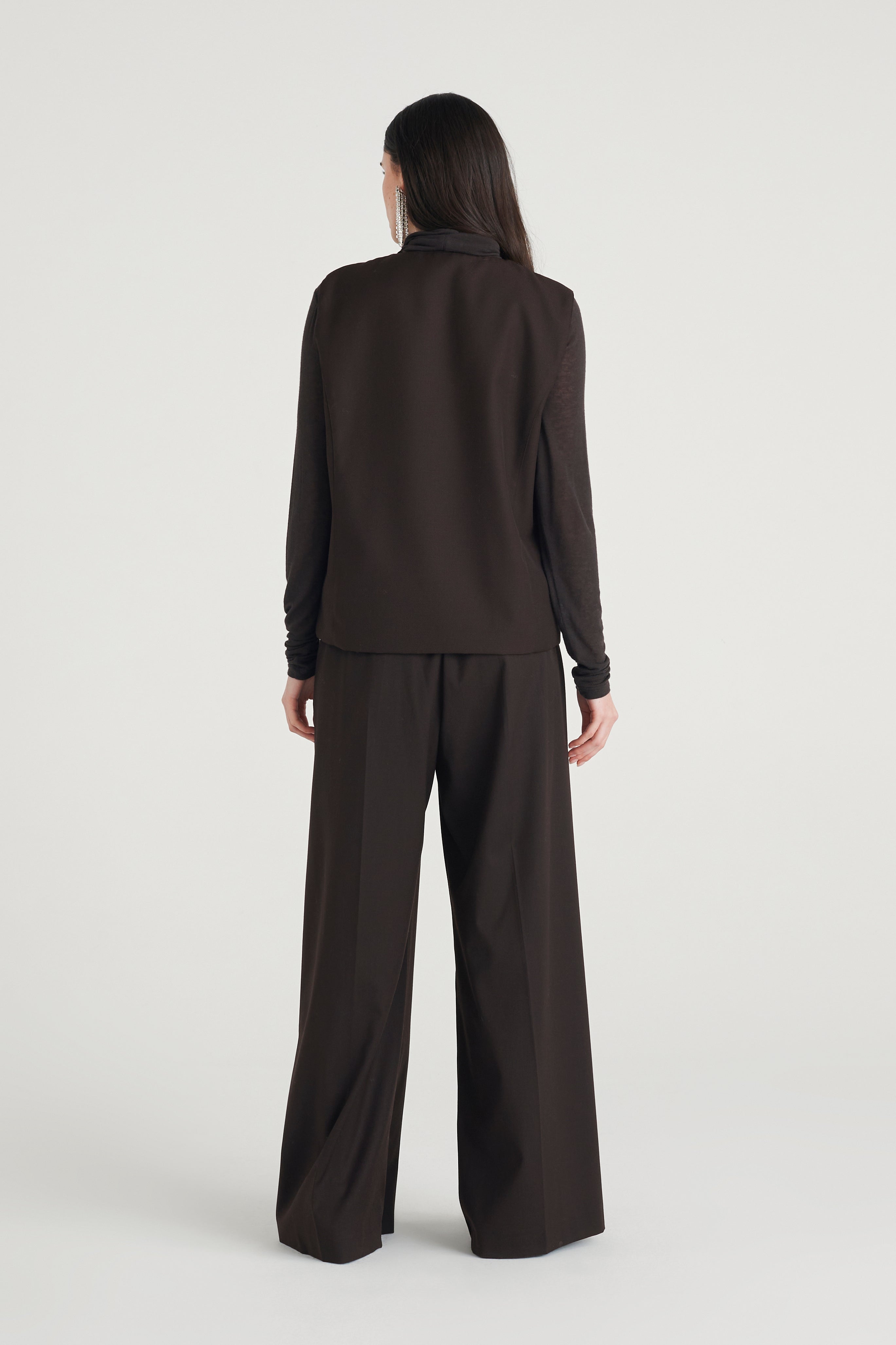 Pantalone largo fluido