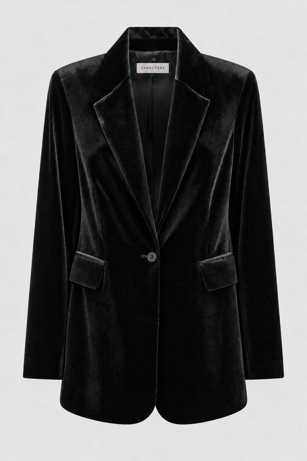Tailleur in velluto giacca monopetto e pantalone fluido - Caractère