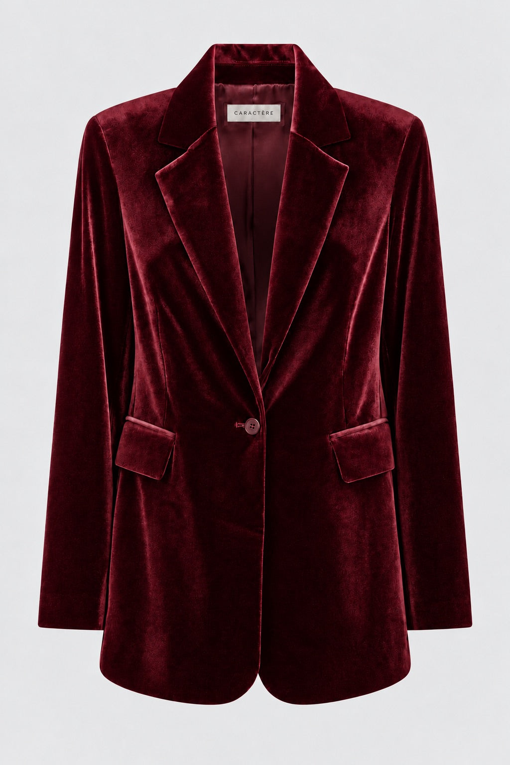 Tailleur in velluto giacca monopetto e pantalone fluido - Caractère