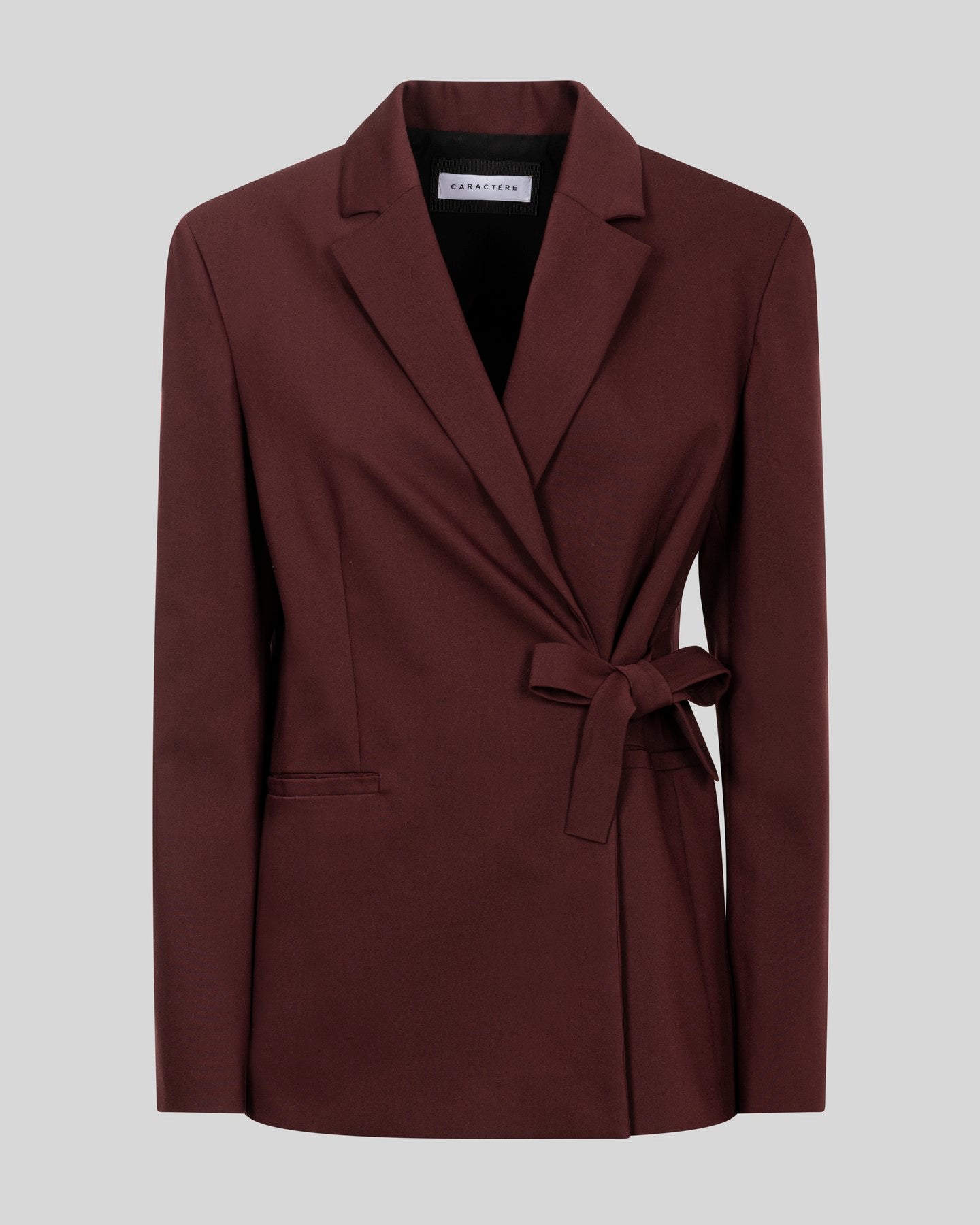 Giacca asimmetrica con fiocco